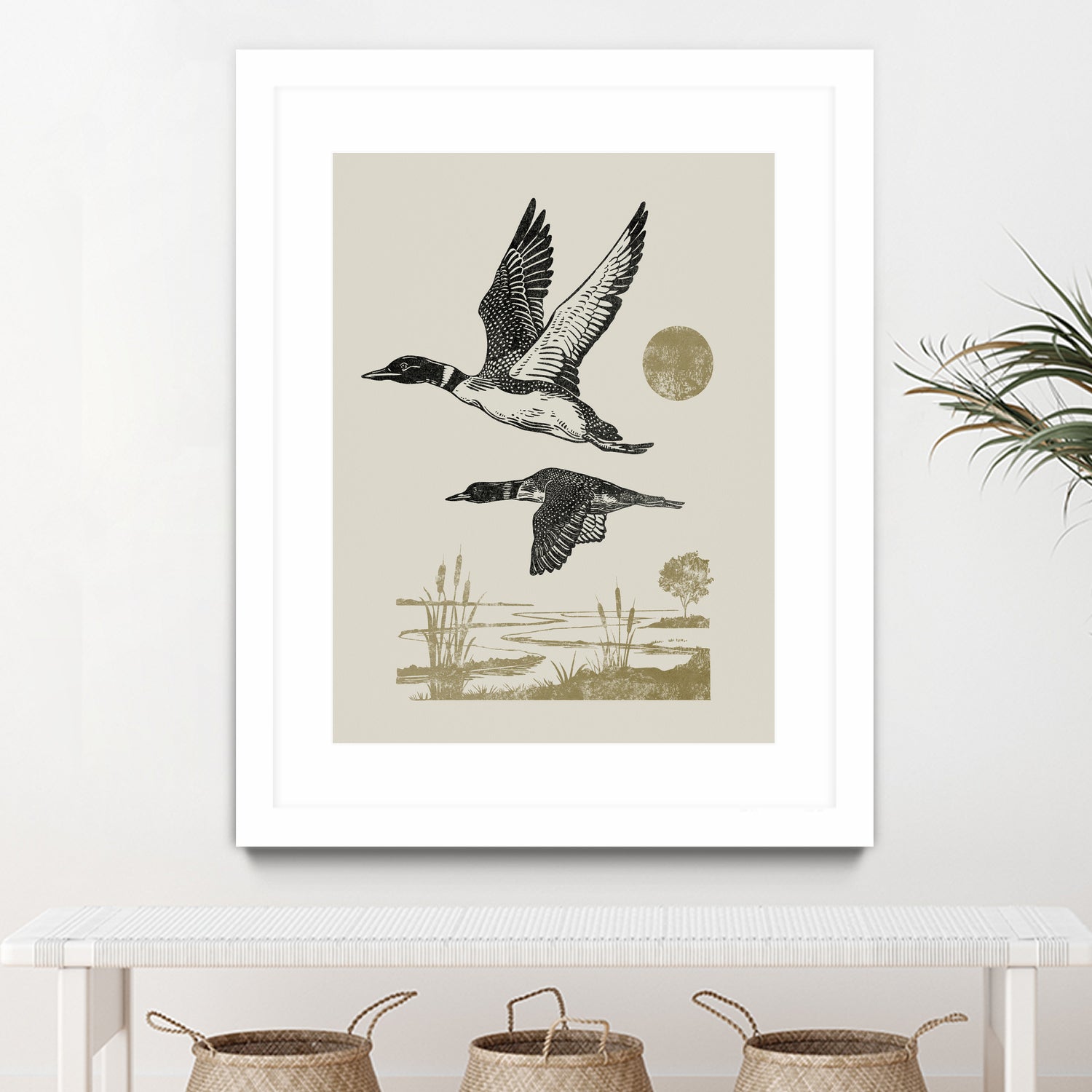 Lake Meditation ll by Victoria Barnes on GIANT ART - animals nature birds