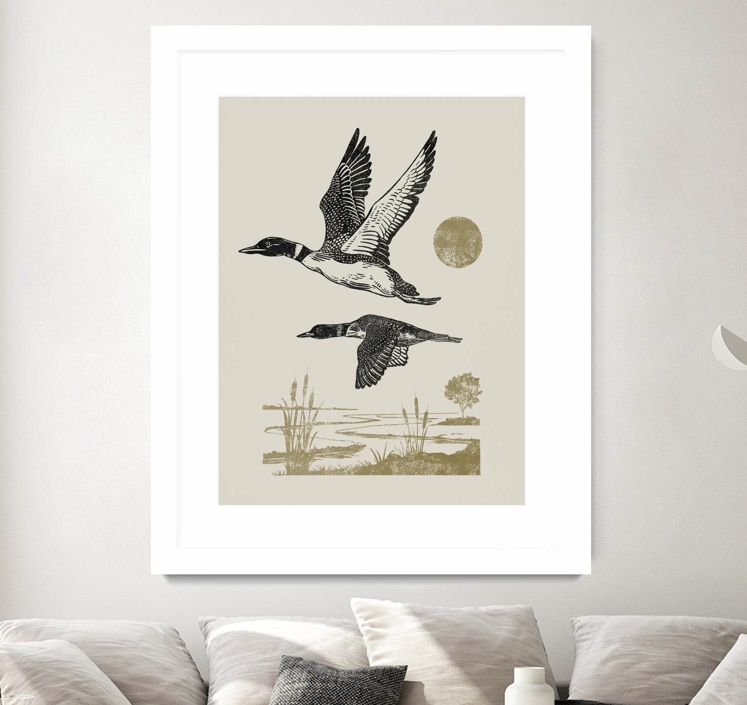 Lake Meditation ll by Victoria Barnes on GIANT ART - animals nature birds