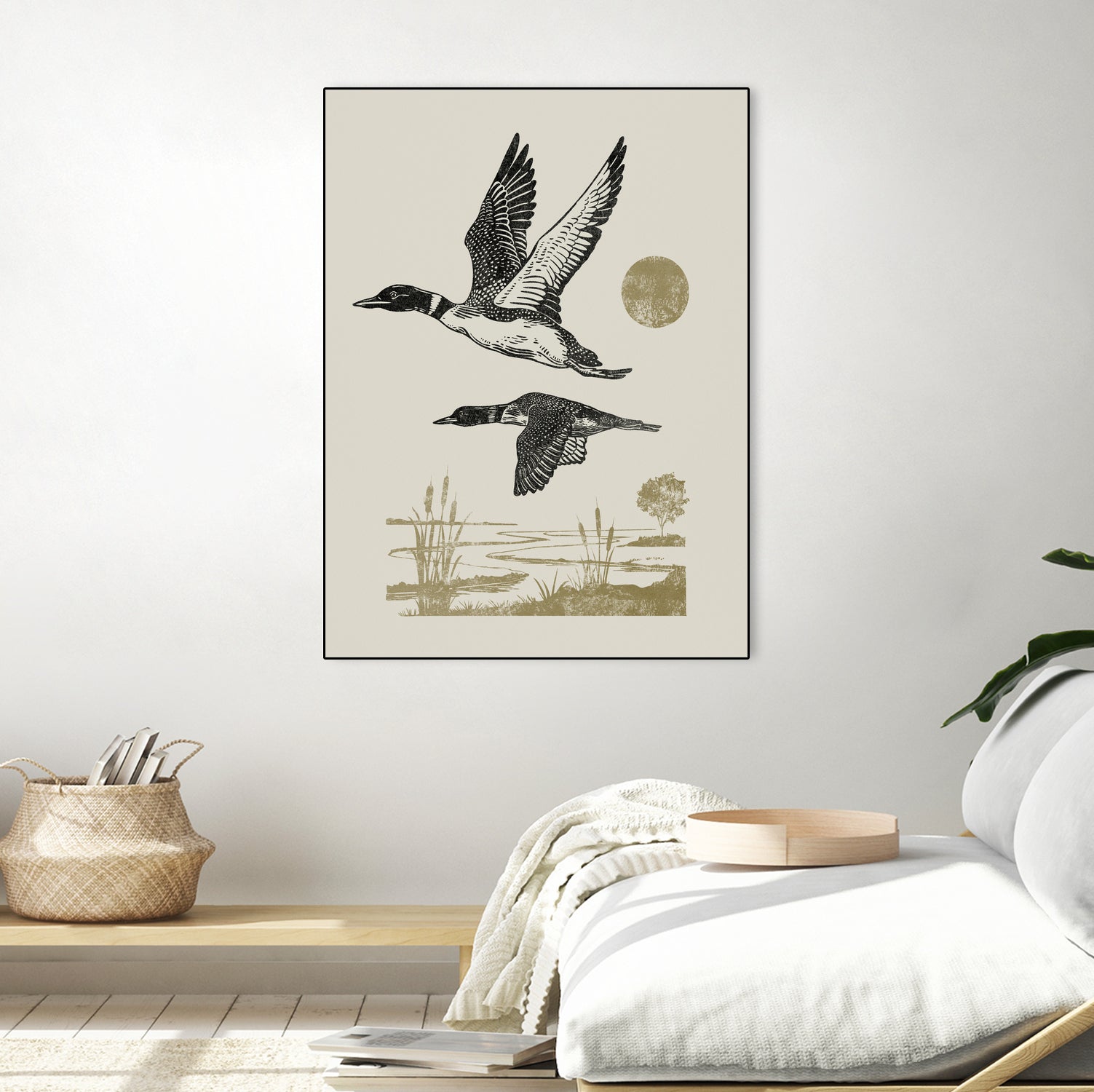 Lake Meditation ll by Victoria Barnes on GIANT ART - animals nature birds