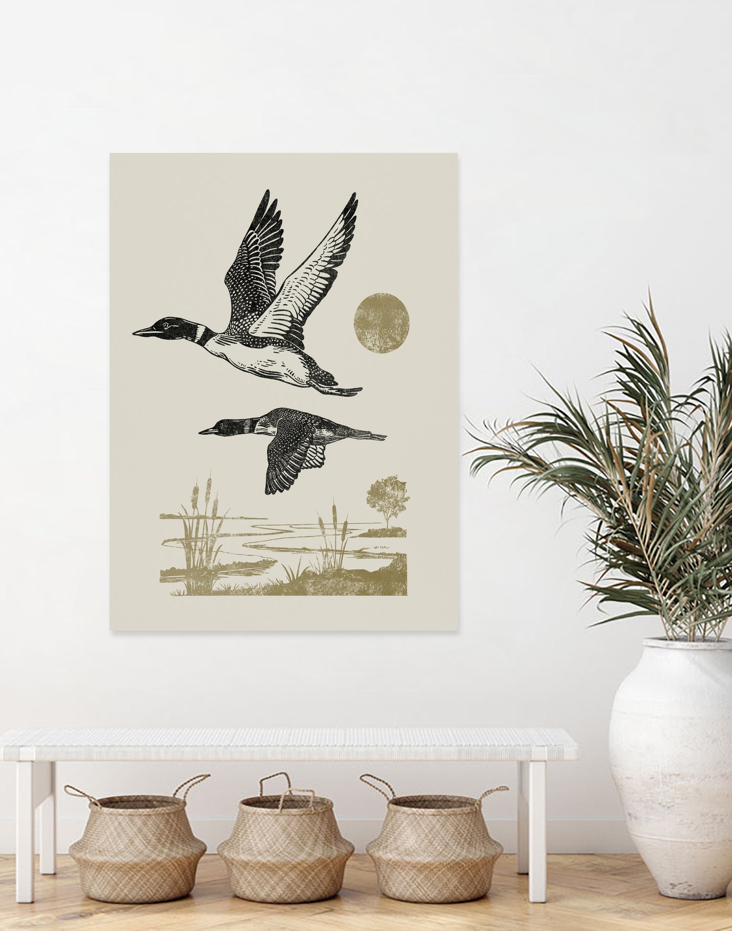 Lake Meditation ll by Victoria Barnes on GIANT ART - animals nature birds