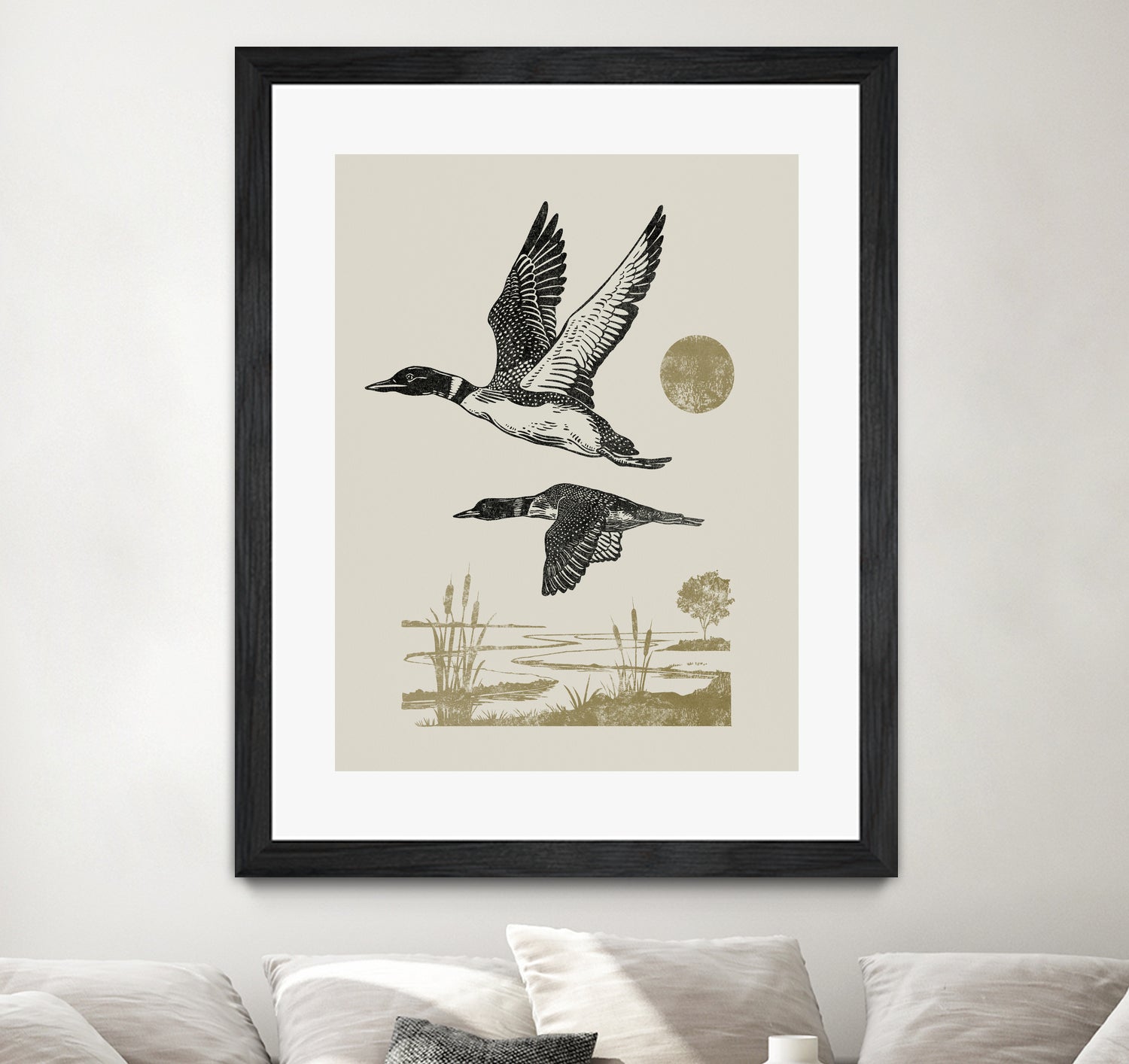 Lake Meditation ll by Victoria Barnes on GIANT ART - animals nature birds