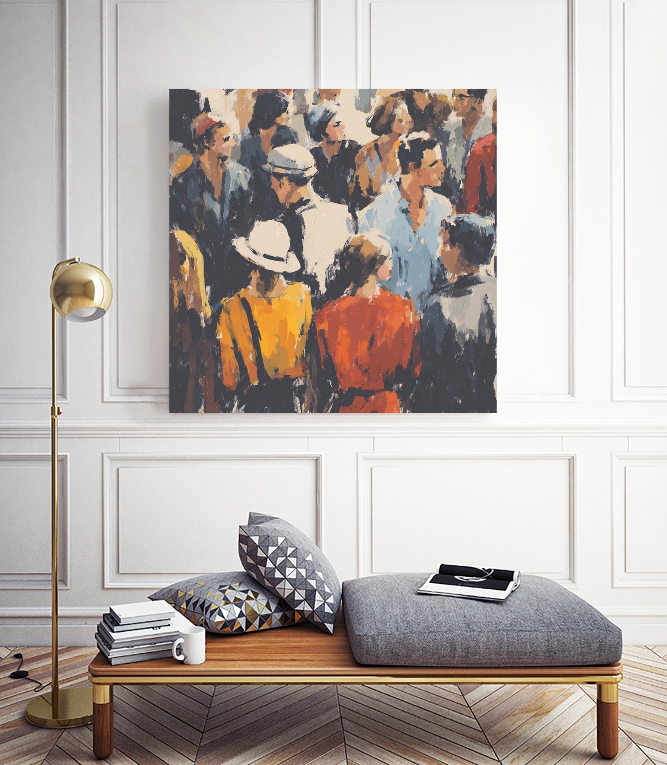 Faces in the Crowd I by Walker Noble on GIANT ART - figurative fashion other