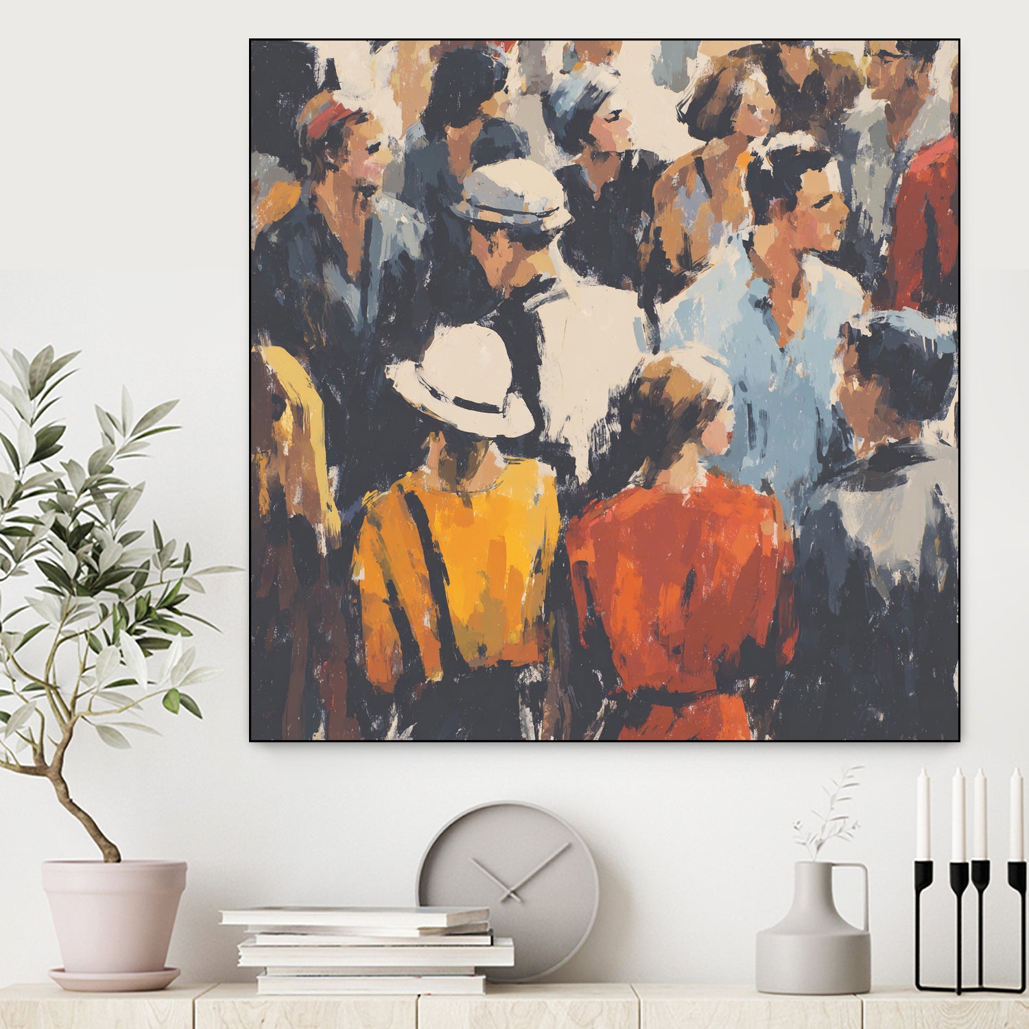 Faces in the Crowd I by Walker Noble on GIANT ART - figurative fashion other