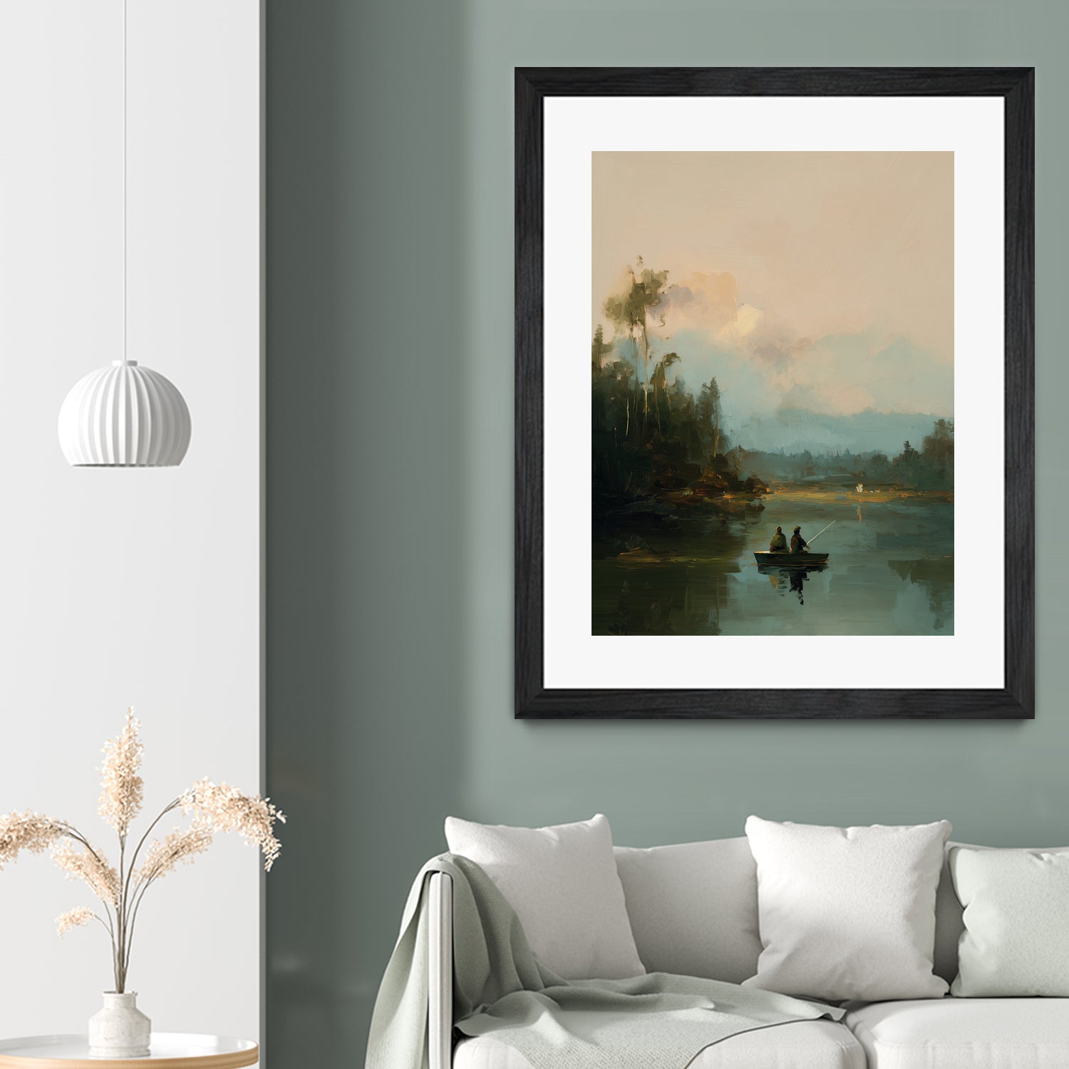 On The Lake I by Paula Freeman on GIANT ART - landscapes seascapes lakes rivers