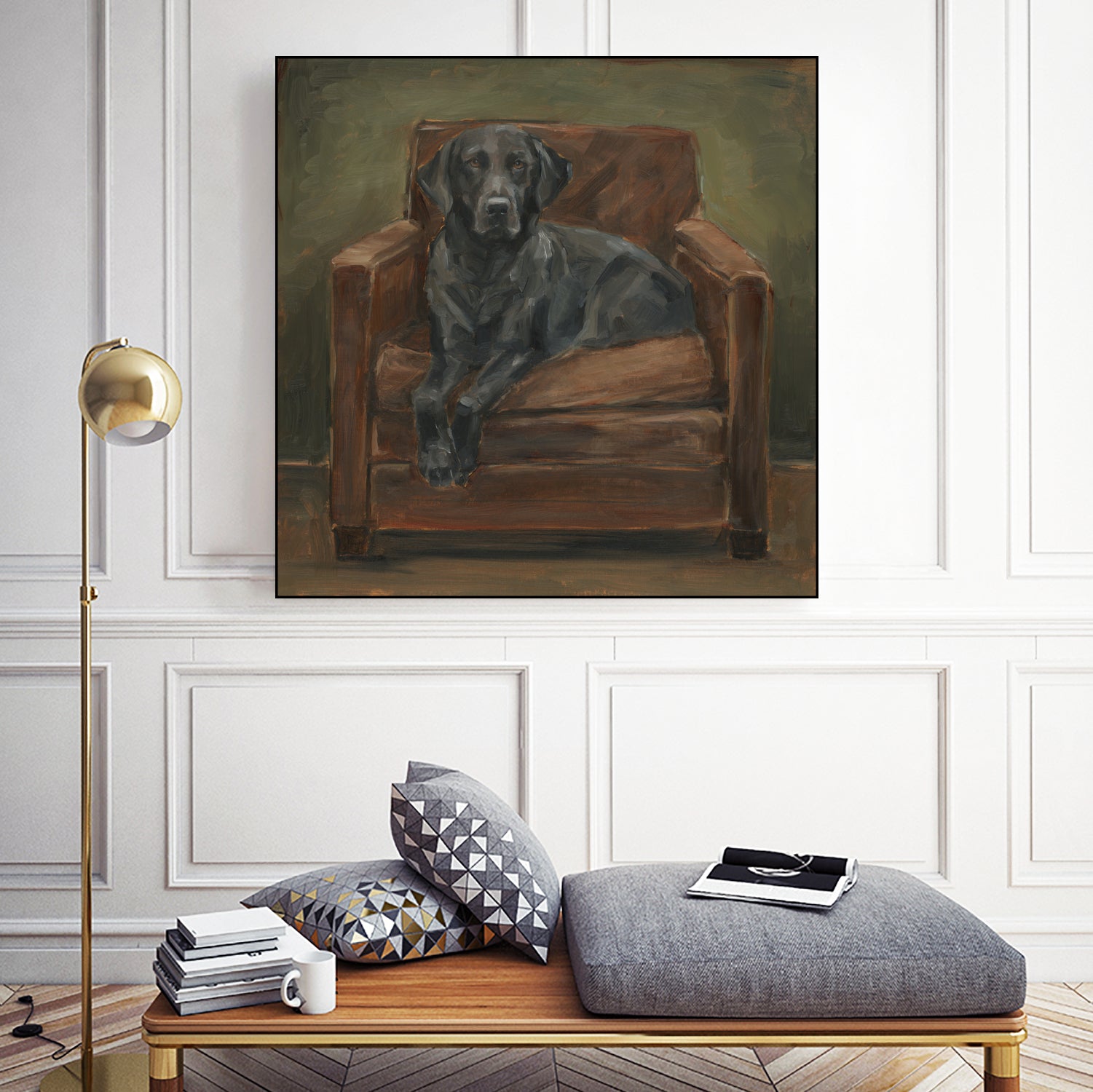 Hunting Lounge II by Ethan Harper on GIANT ART - animals nature pets