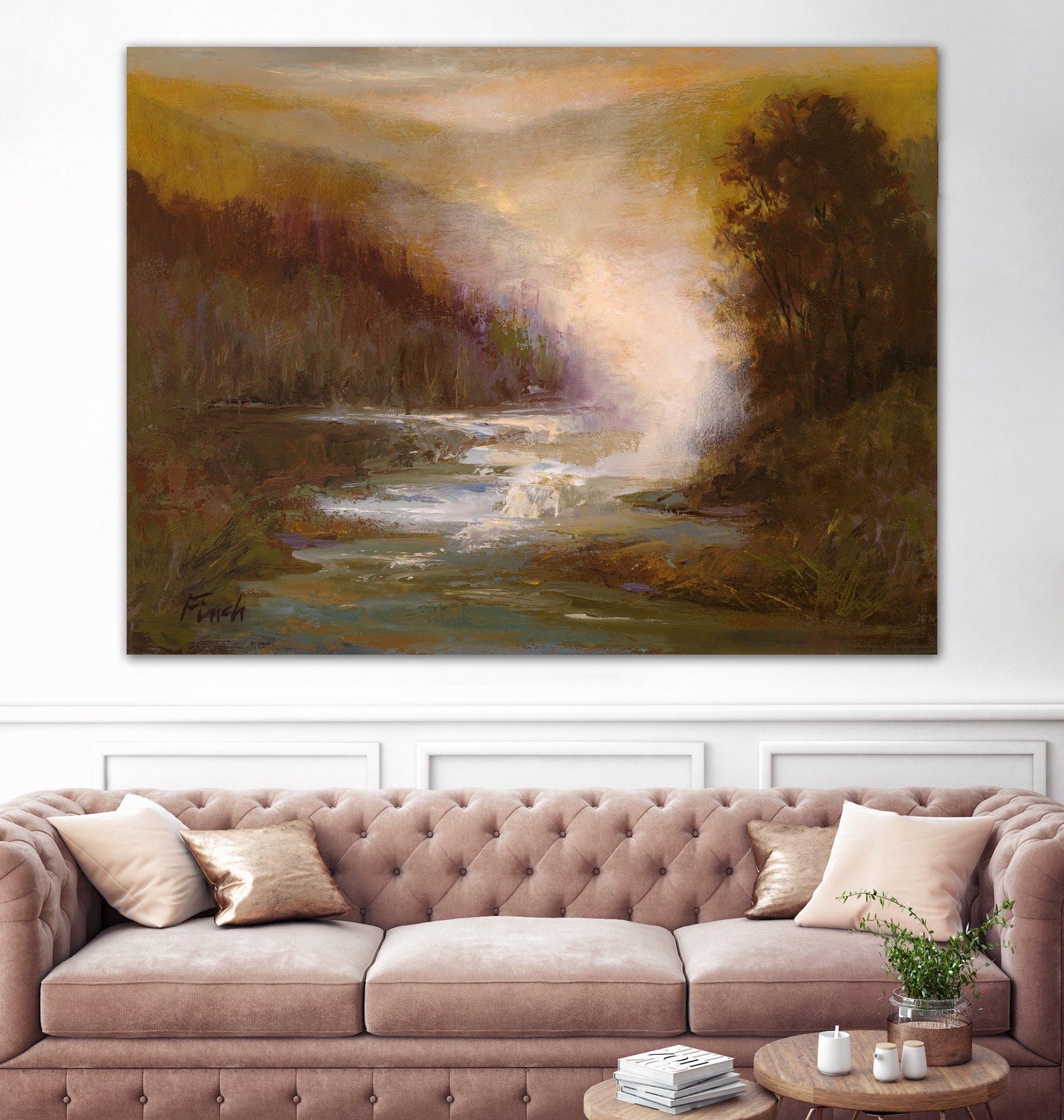 Waterfall Mist by Sheila Finch on GIANT ART - landscapes seascapes lakes rivers