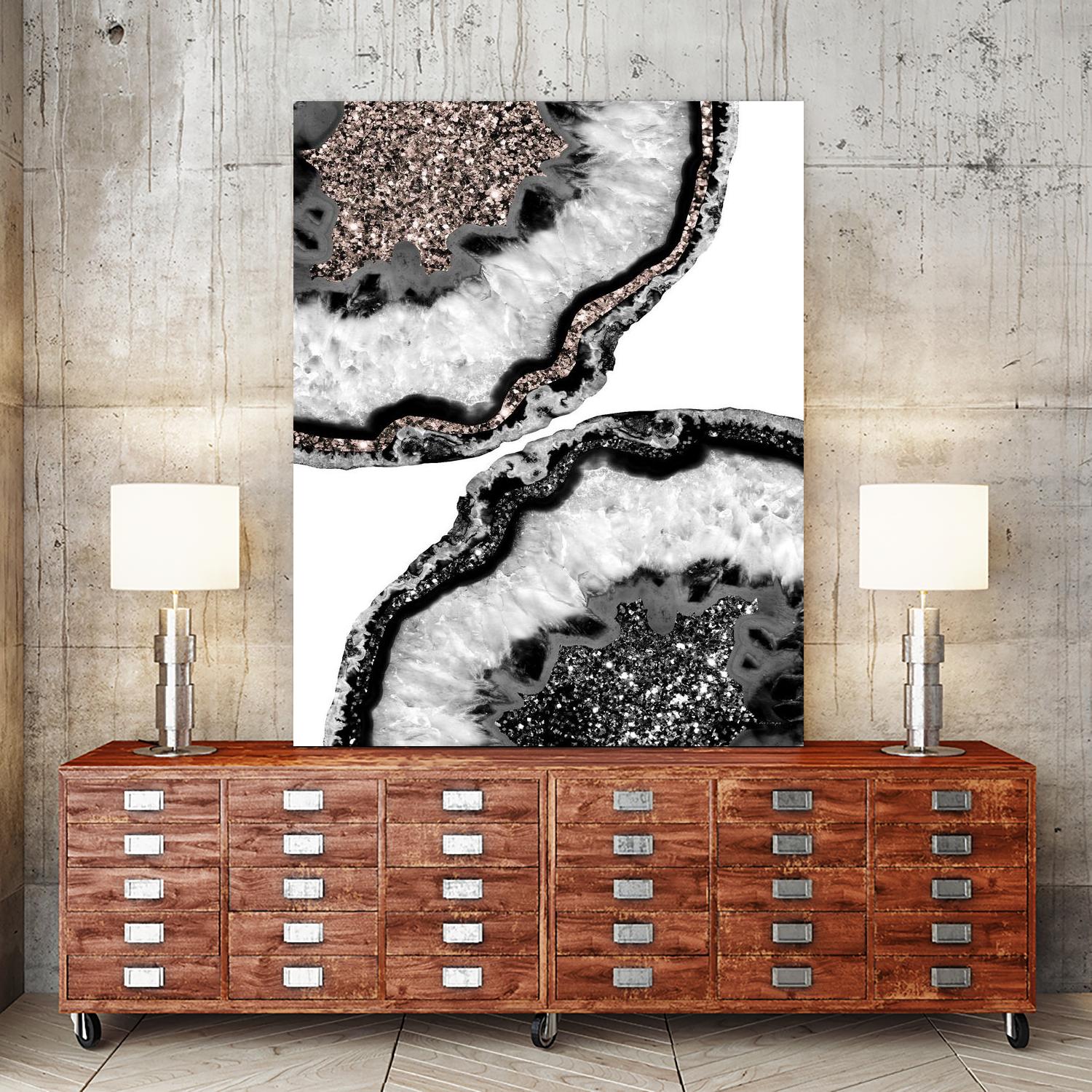 Yin Yang Agate Glitter Glam #1 #gem #decor #art by Anita's & Bella's Art on GIANT ART