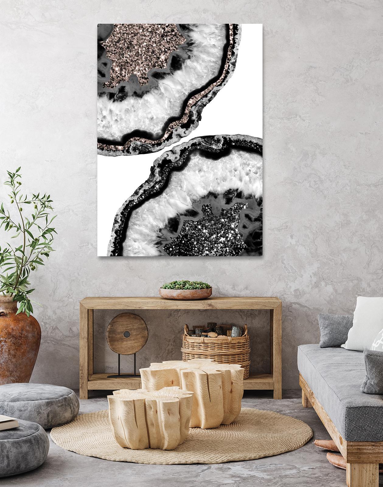 Yin Yang Agate Glitter Glam #1 #gem #decor #art by Anita's & Bella's Art on GIANT ART