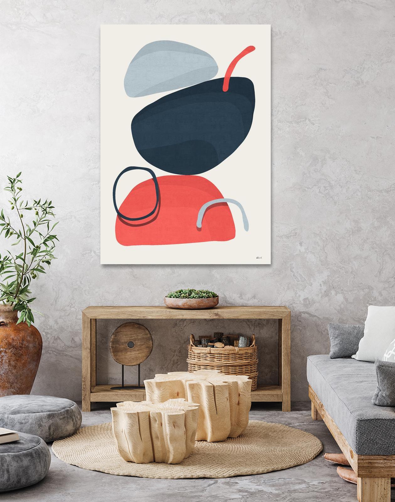 Abstract XIV by Vitor Costa on GIANT ART - red digital contemporary