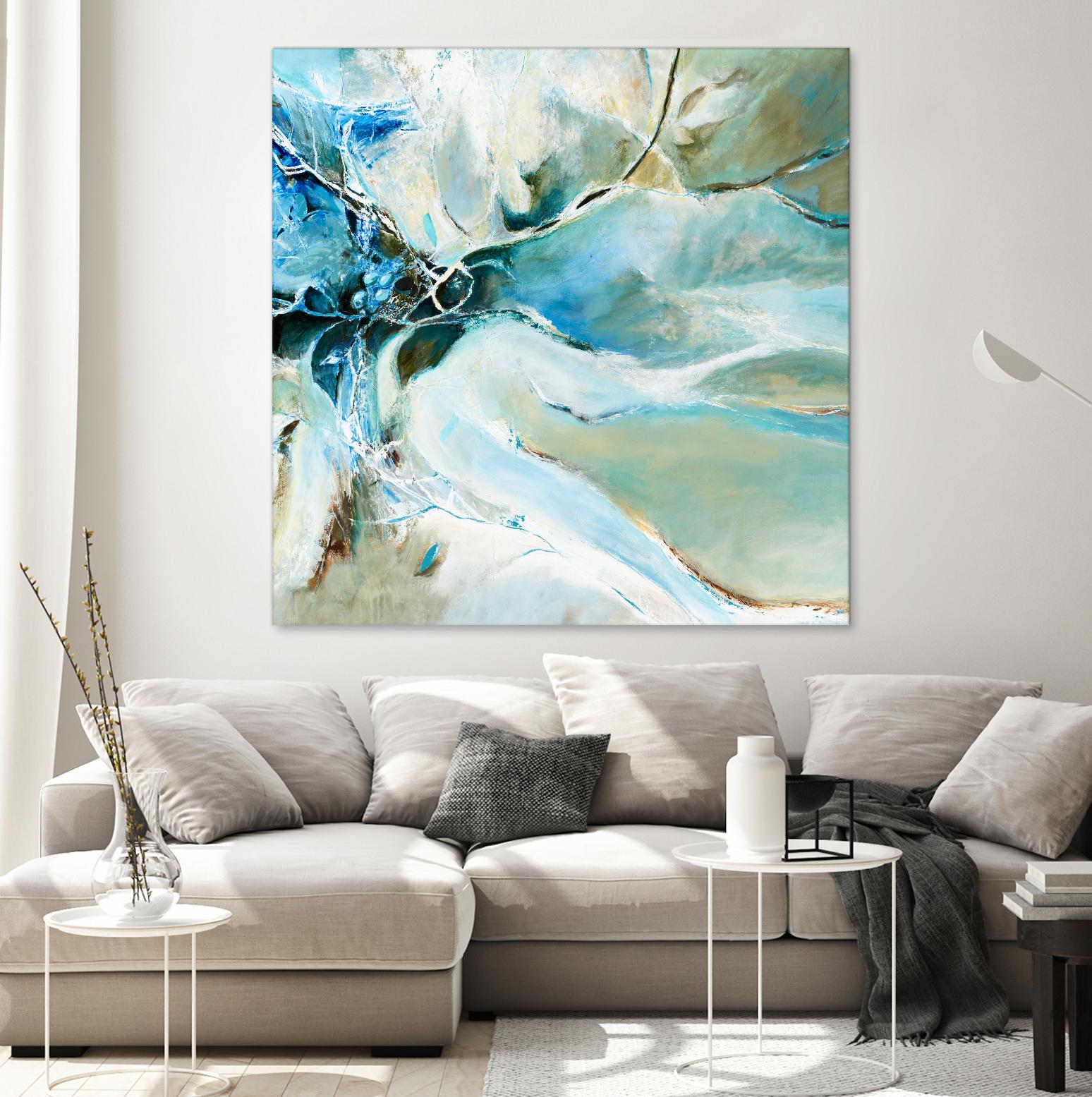 Écume by Kathleen Cloutier on GIANT ART - green abstract