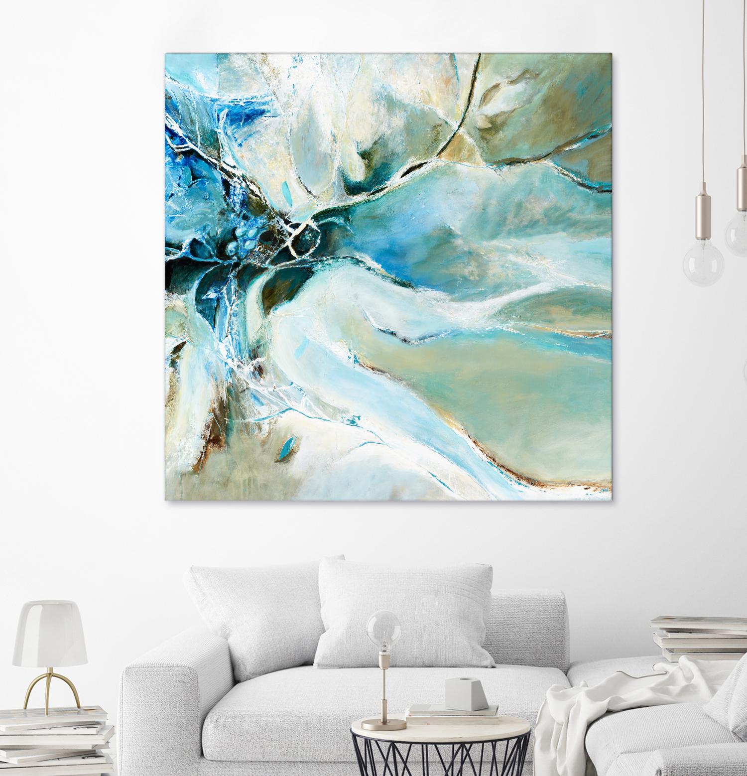 Écume by Kathleen Cloutier on GIANT ART - green abstract