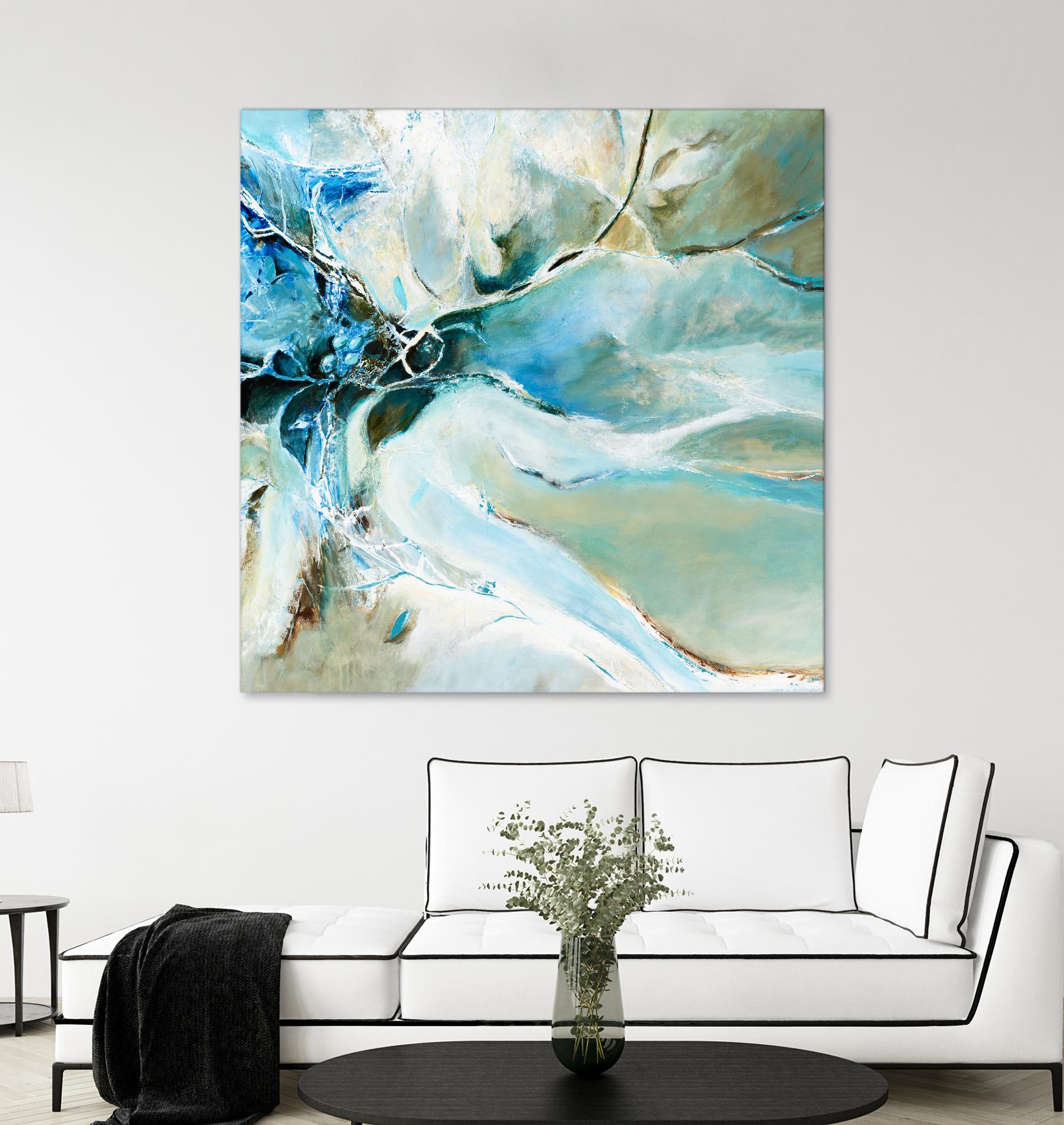 Écume by Kathleen Cloutier on GIANT ART - green abstract