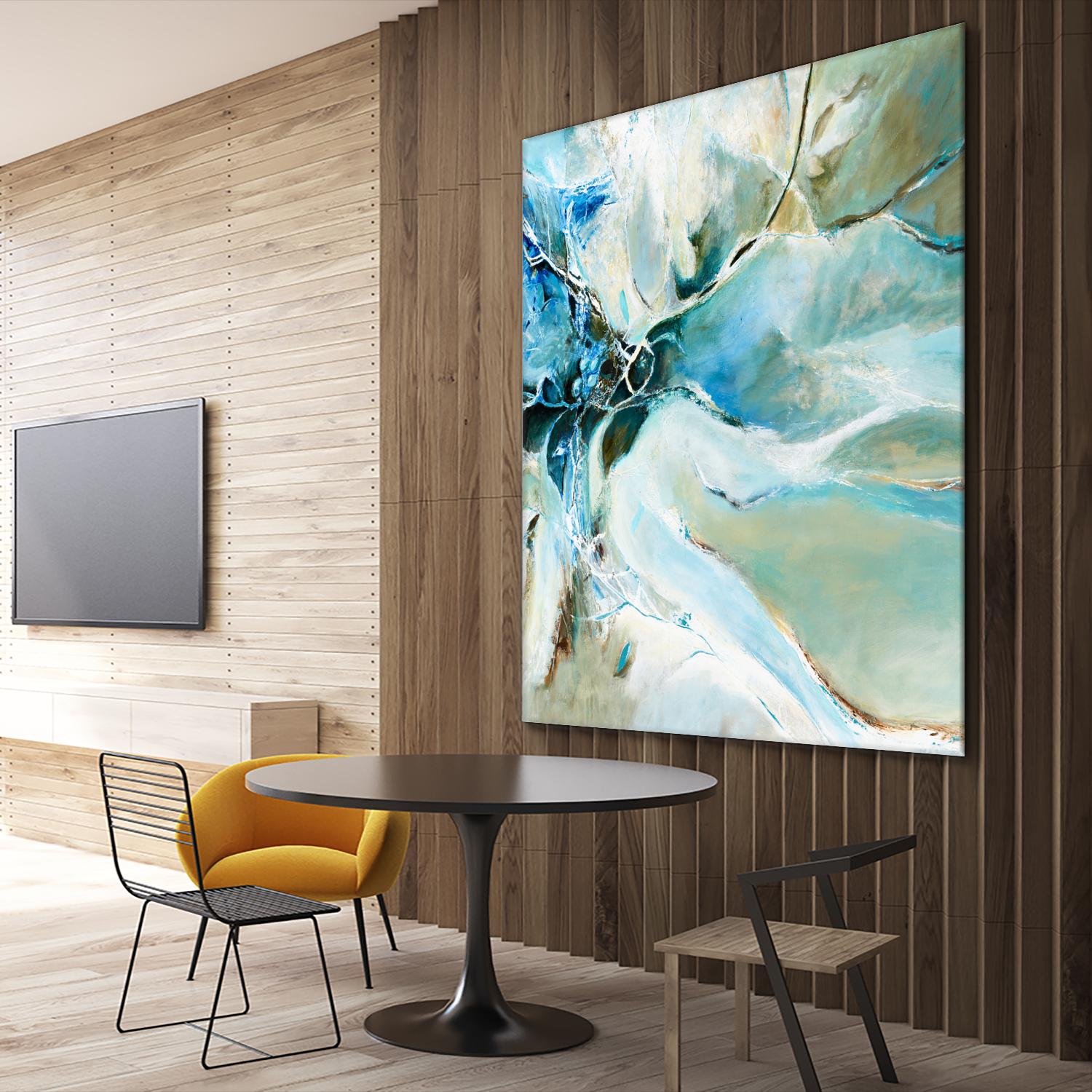 Écume by Kathleen Cloutier on GIANT ART - green abstract