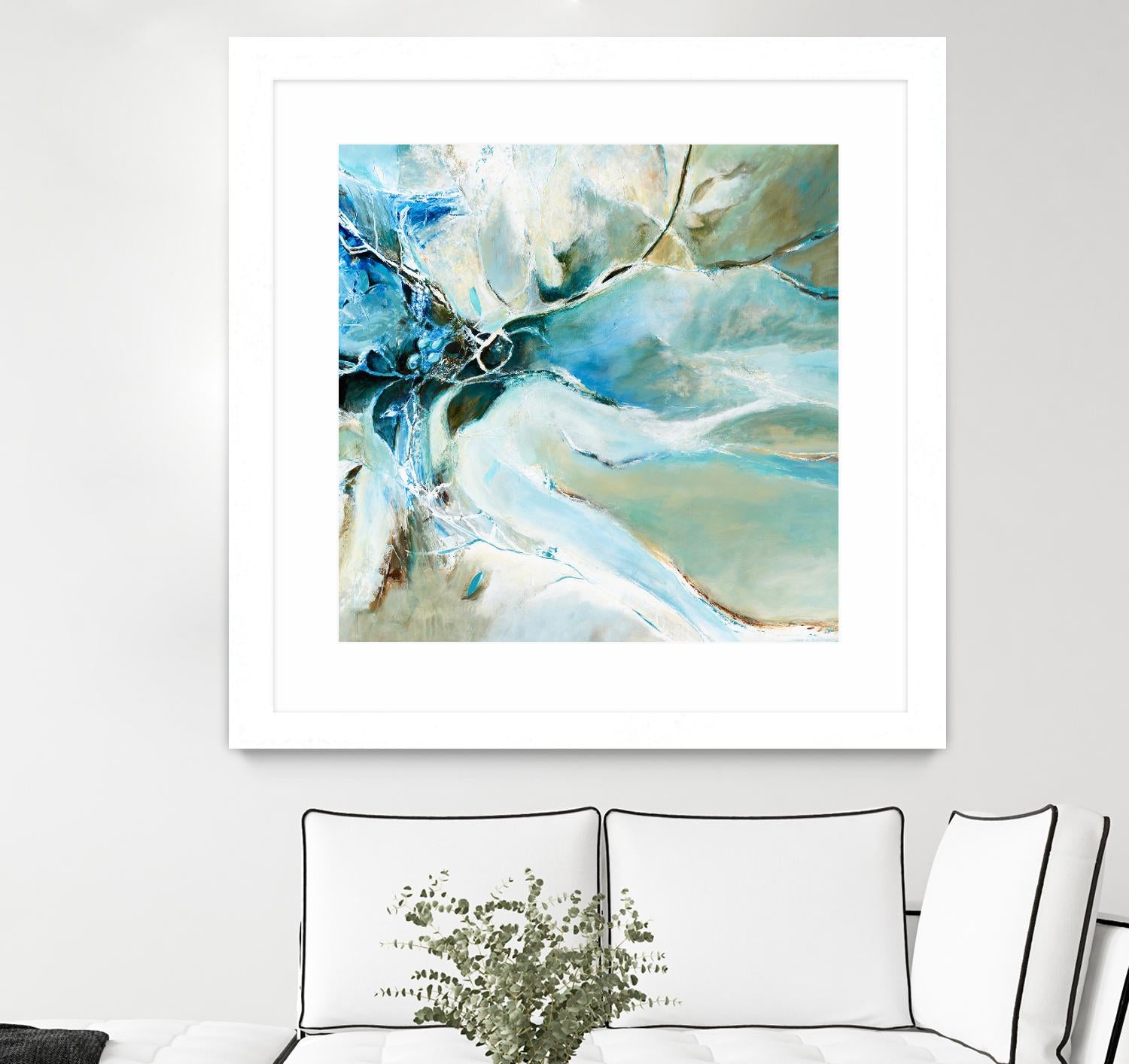 Écume by Kathleen Cloutier on GIANT ART - green abstract