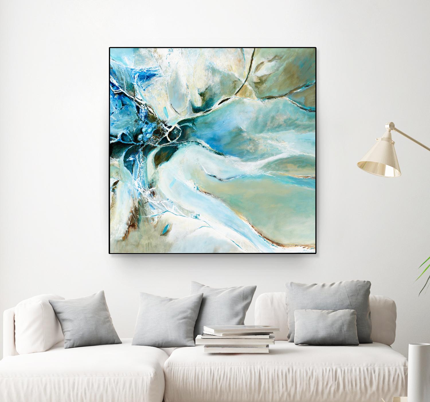 Écume by Kathleen Cloutier on GIANT ART - green abstract