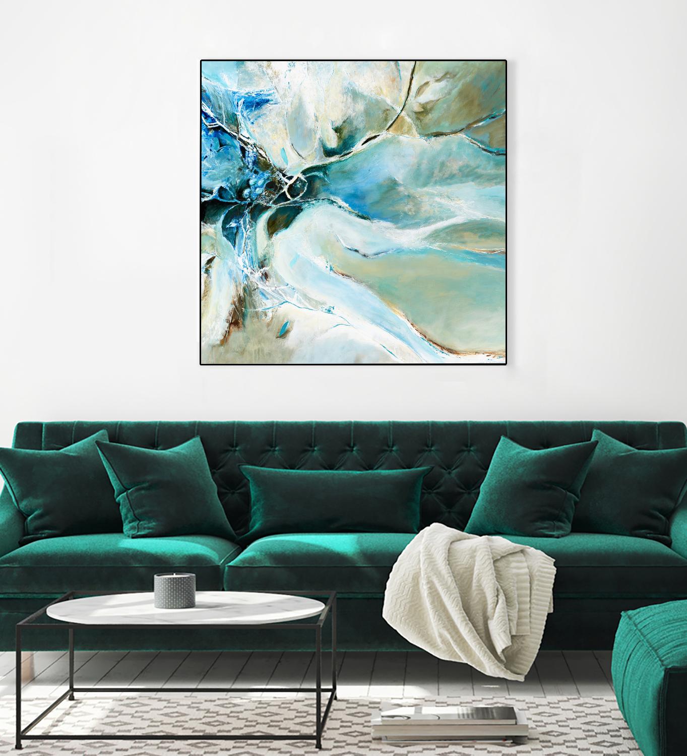 Écume by Kathleen Cloutier on GIANT ART - green abstract