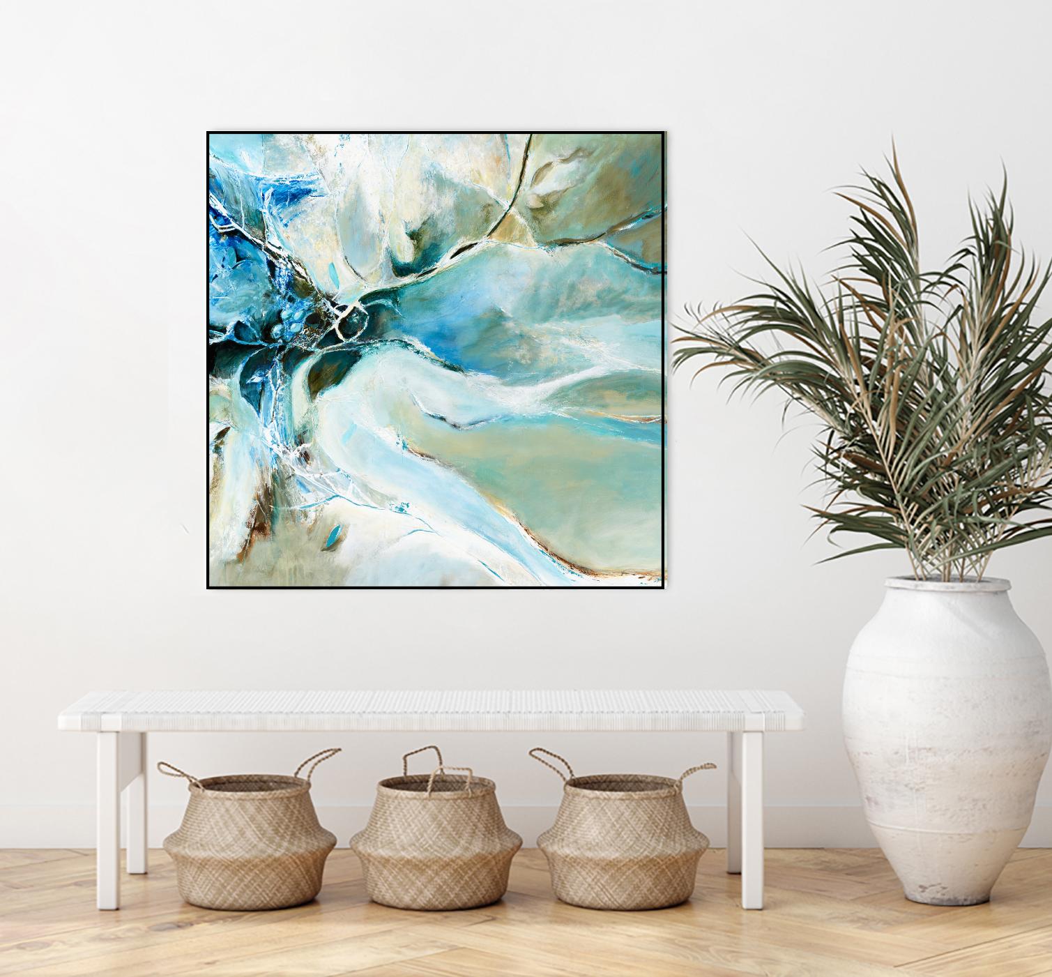 Écume by Kathleen Cloutier on GIANT ART - green abstract