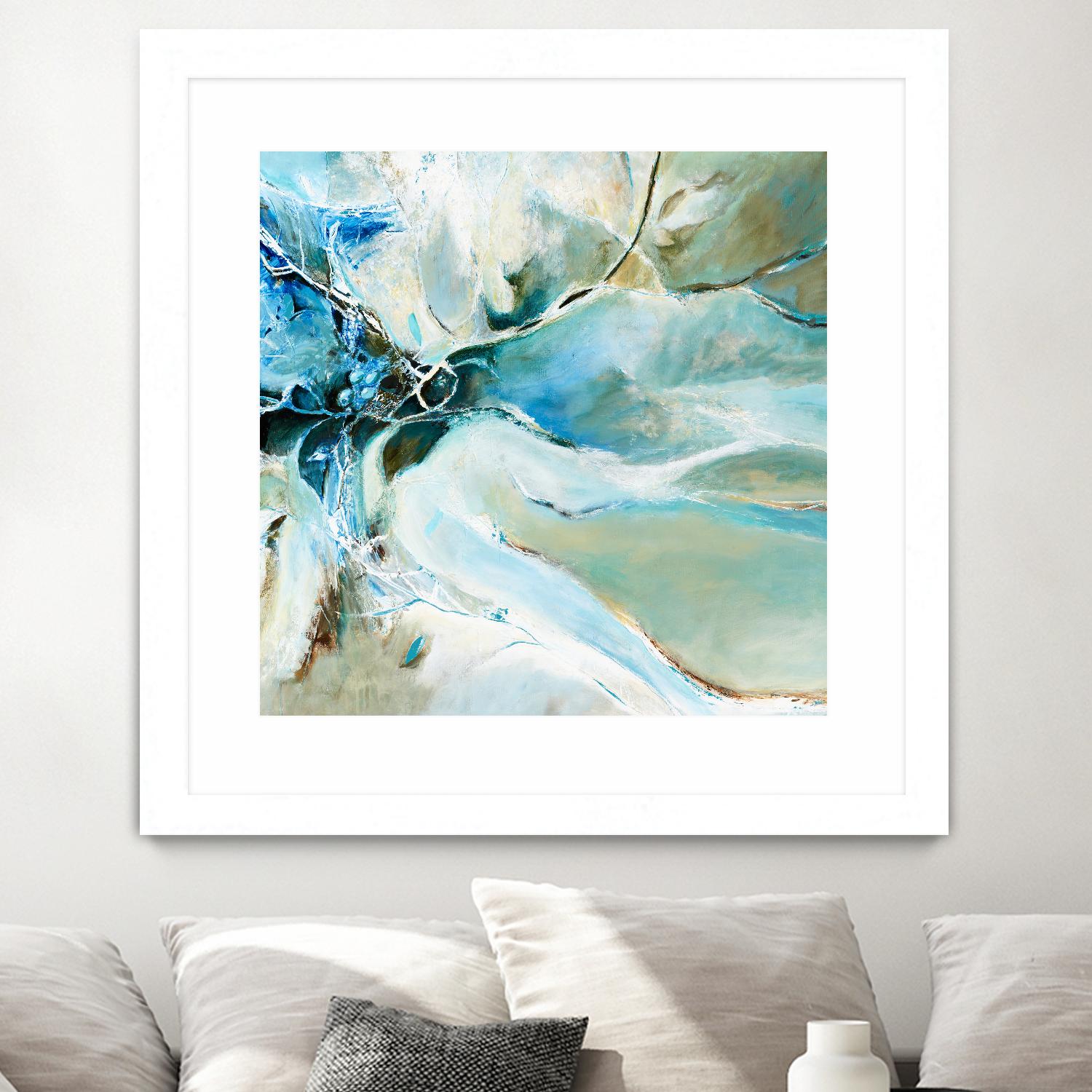 Écume by Kathleen Cloutier on GIANT ART - green abstract