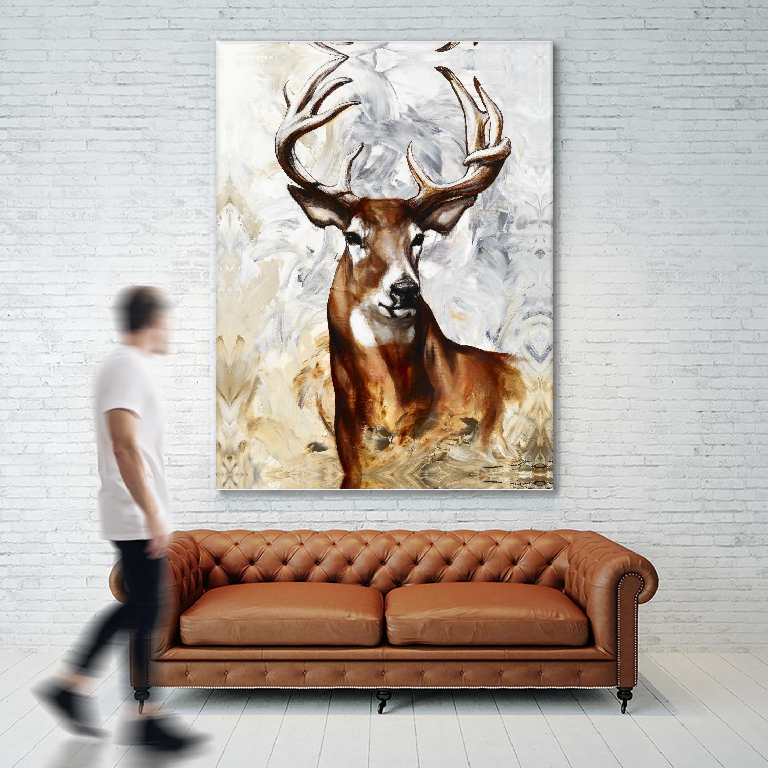 Majesté by Marie Andrée Leblond on GIANT ART - grey animals