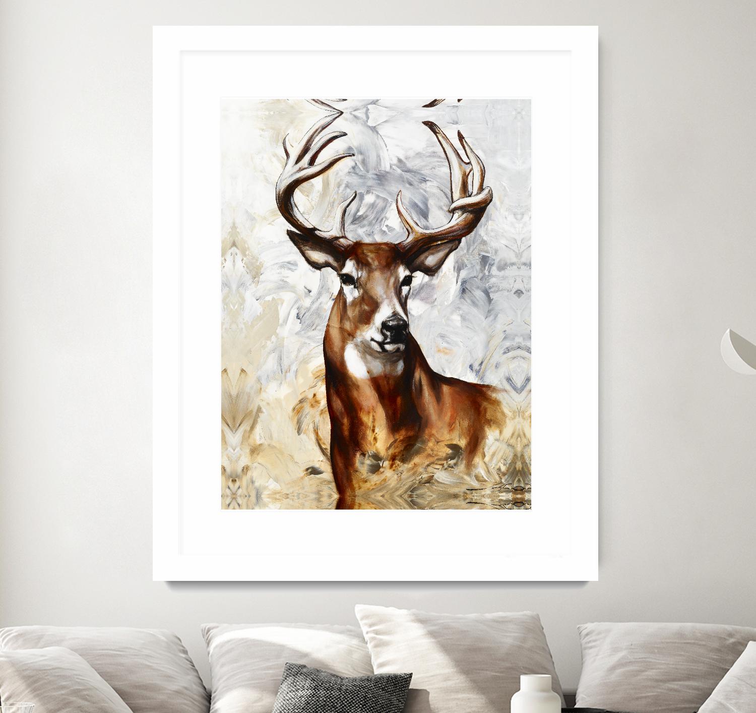 Majesté by Marie Andrée Leblond on GIANT ART - brown animals deer
