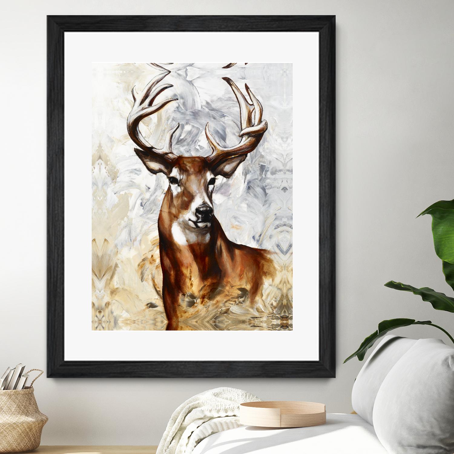 Majesté by Marie Andrée Leblond on GIANT ART - brown animals deer