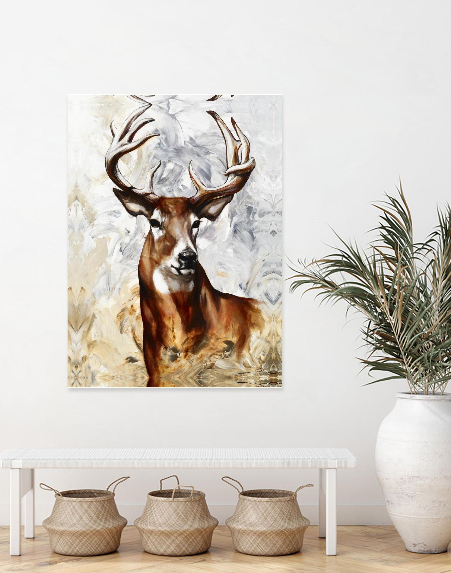 Majesté by Marie Andrée Leblond on GIANT ART - brown animals deer