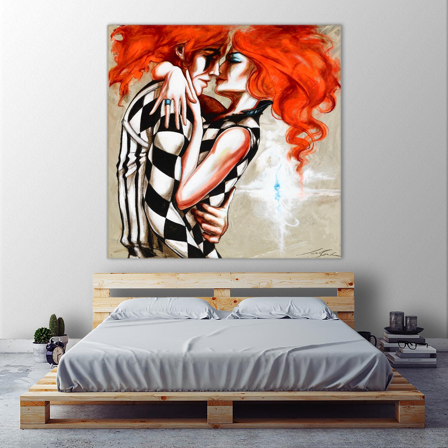 Flame by Marie Andrée Leblond on GIANT ART - orange men and women