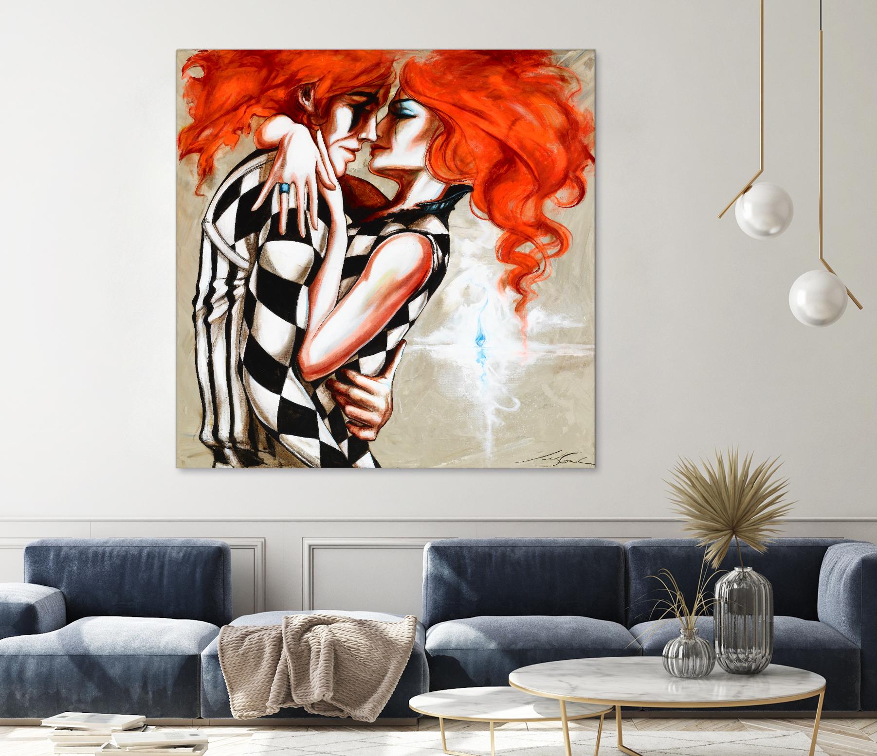 Flame by Marie Andrée Leblond on GIANT ART - orange men and women