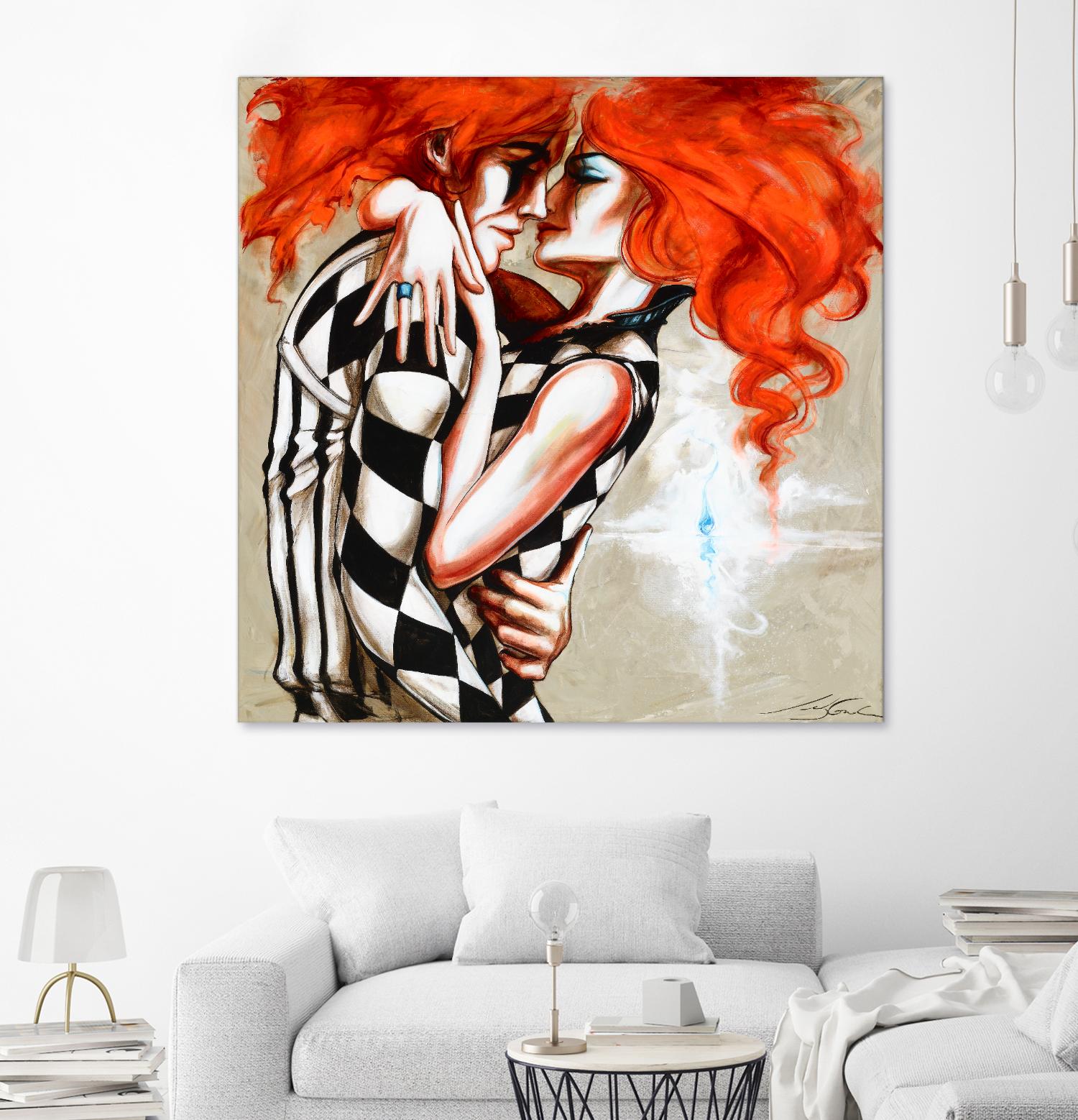 Flame by Marie Andrée Leblond on GIANT ART - orange men and women