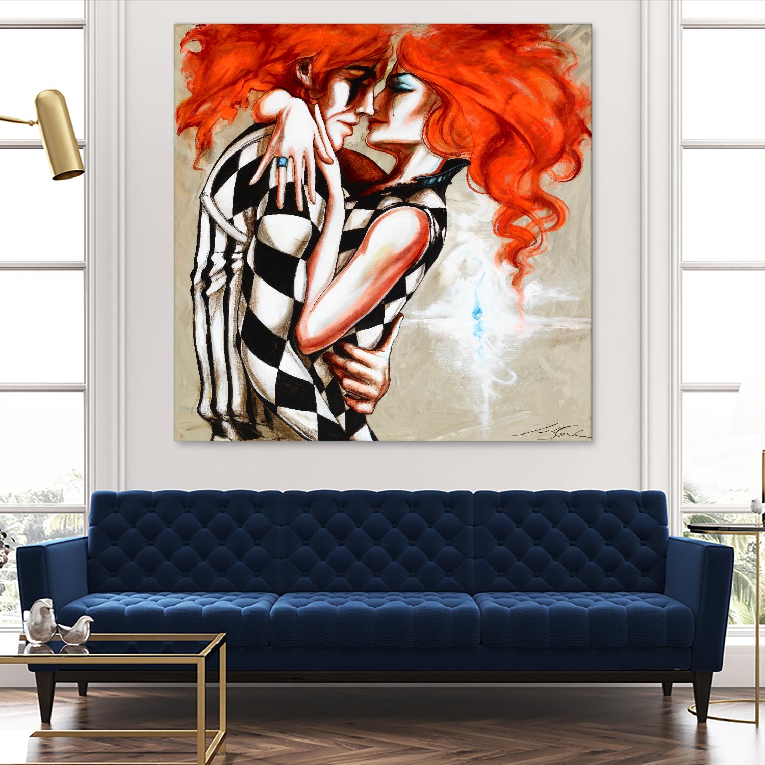 Flame by Marie Andrée Leblond on GIANT ART - orange men and women