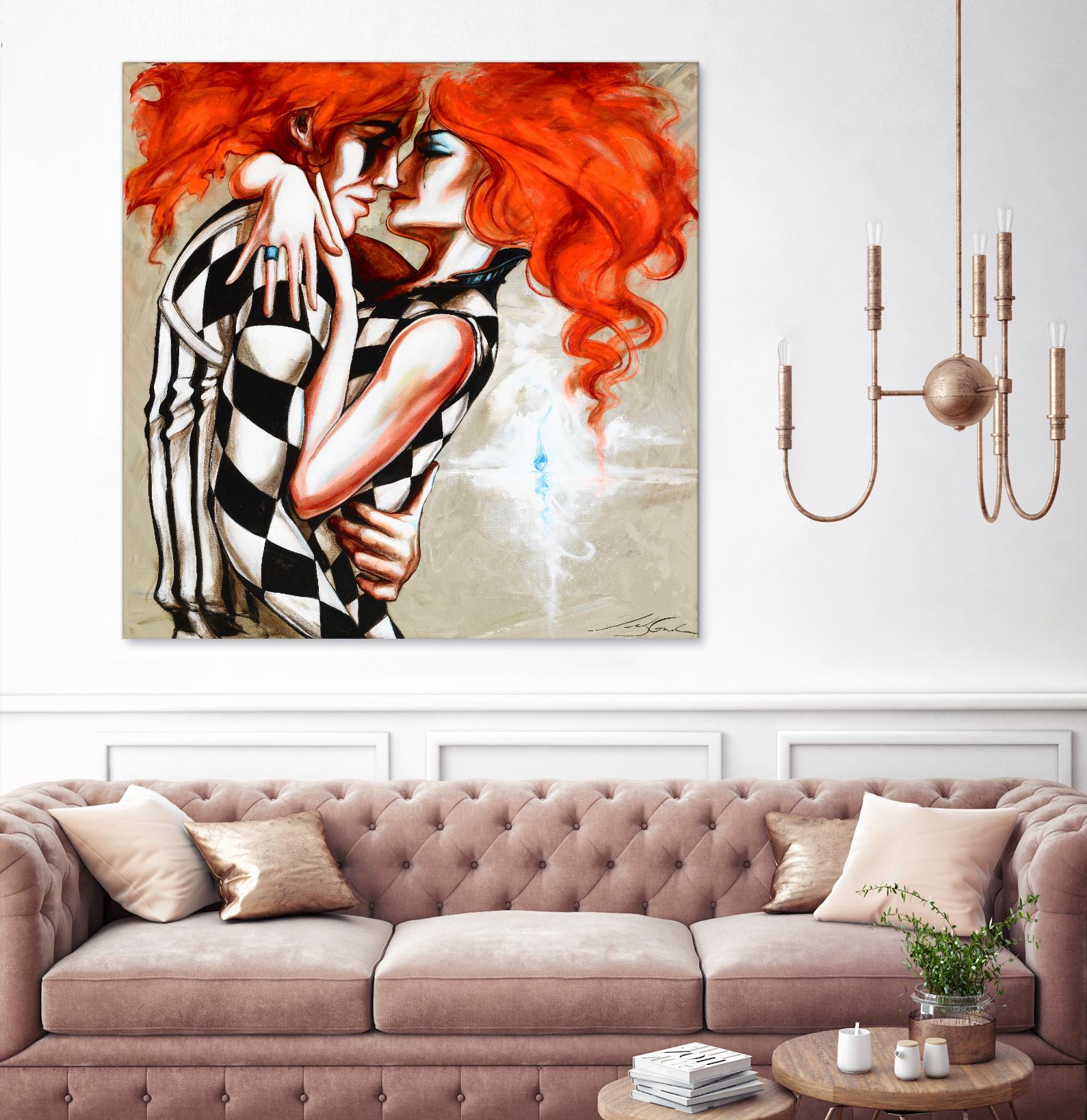 Flame by Marie Andrée Leblond on GIANT ART - orange men and women