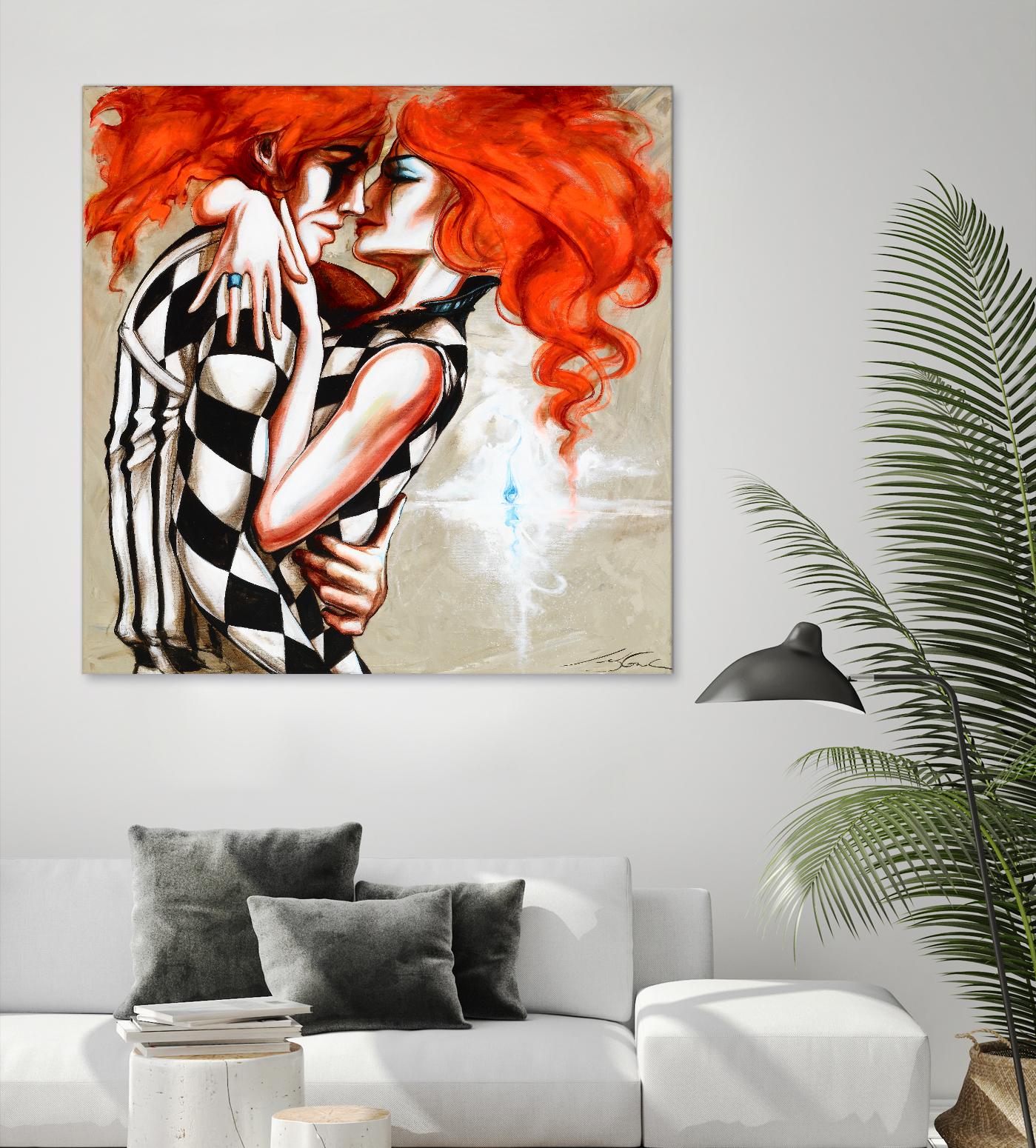 Flame by Marie Andrée Leblond on GIANT ART - orange men and women