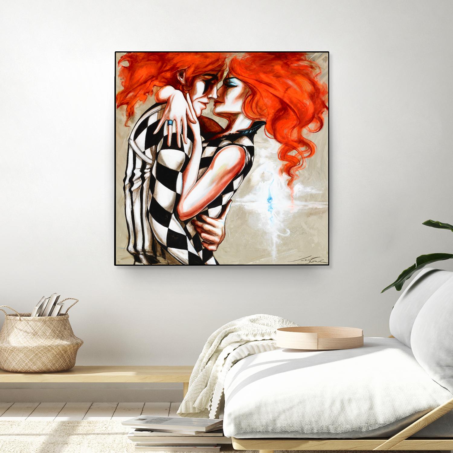 Flame by Marie Andrée Leblond on GIANT ART - orange men and women