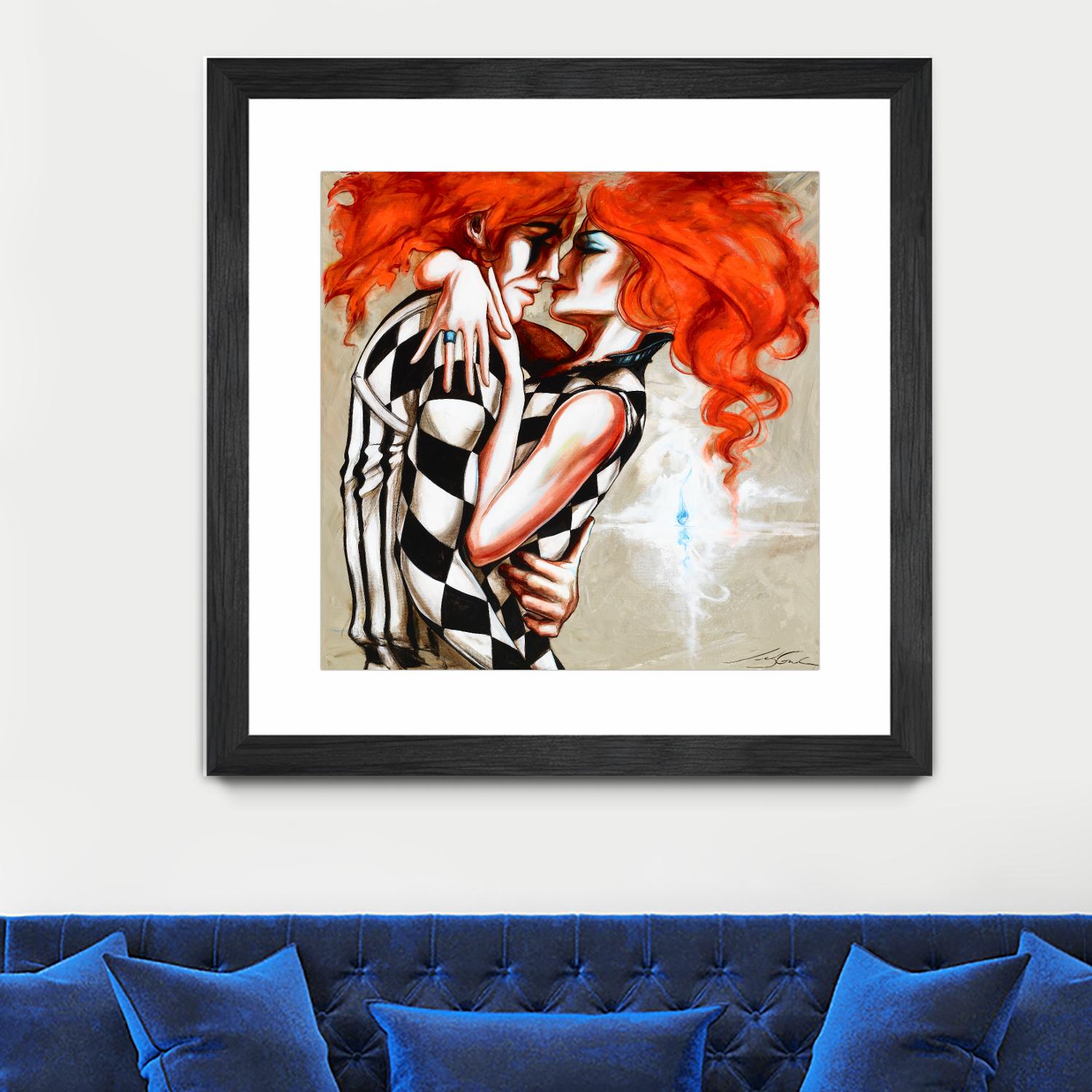 Flame by Marie Andrée Leblond on GIANT ART - orange men and women