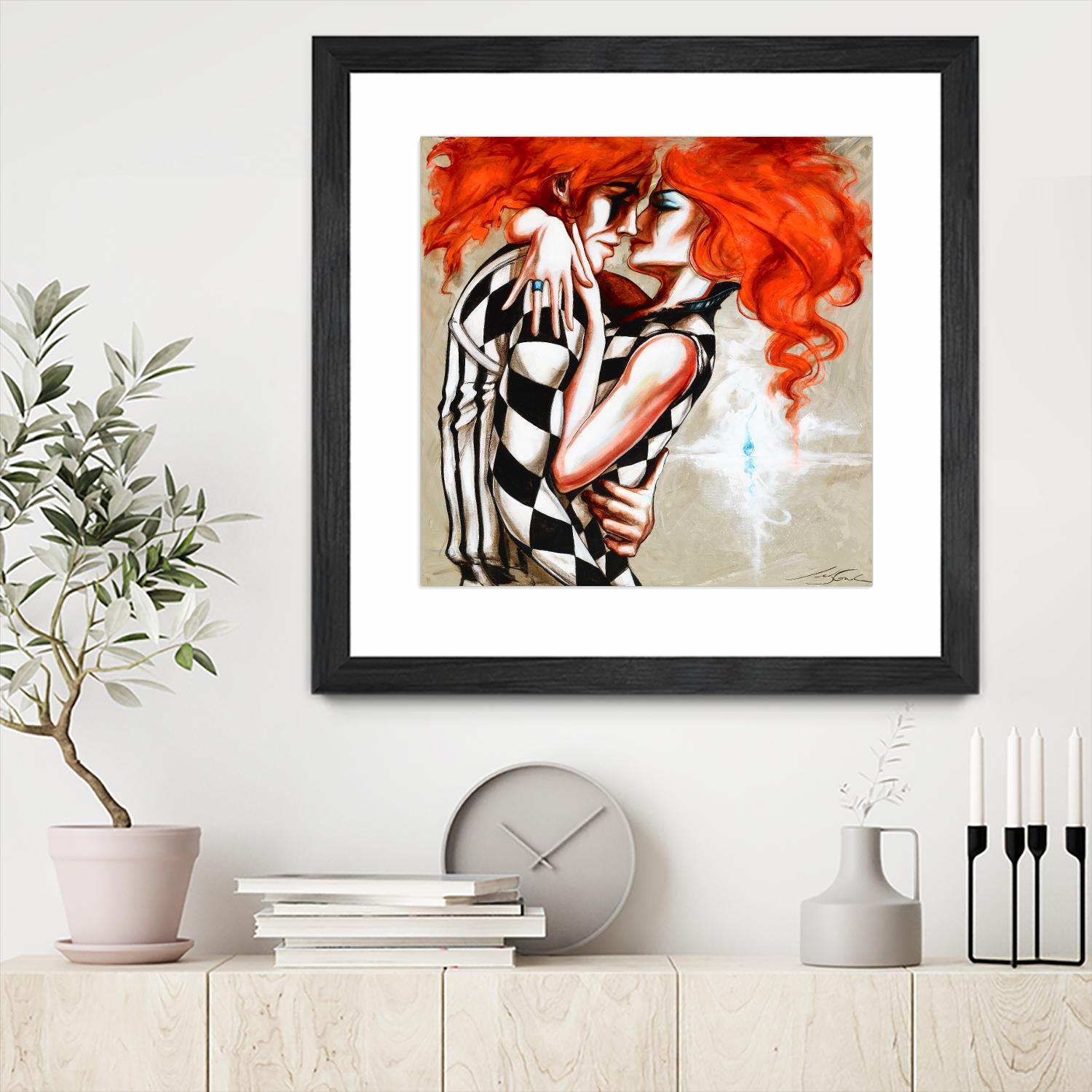 Flame by Marie Andrée Leblond on GIANT ART - orange men and women