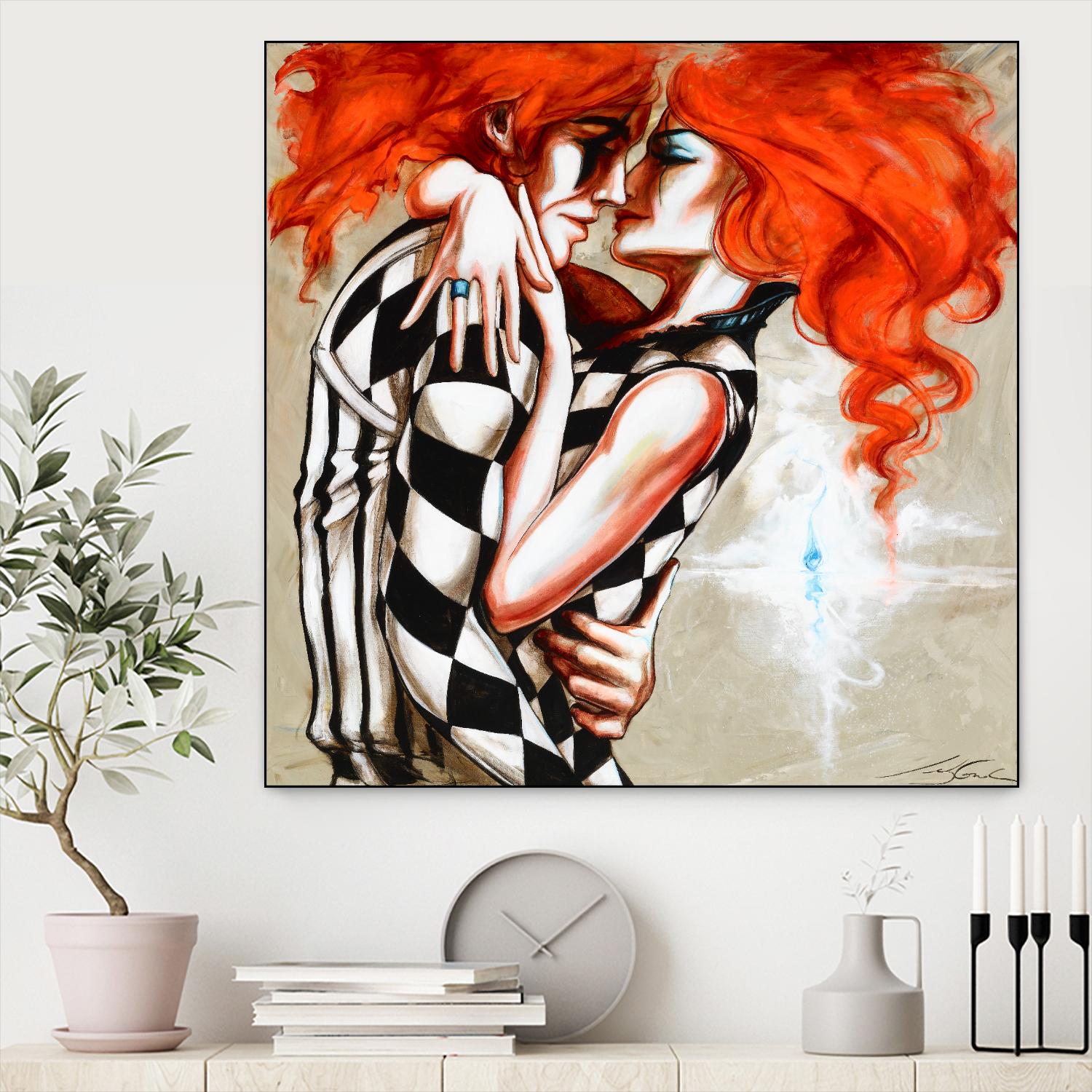 Flame by Marie Andrée Leblond on GIANT ART - orange men and women