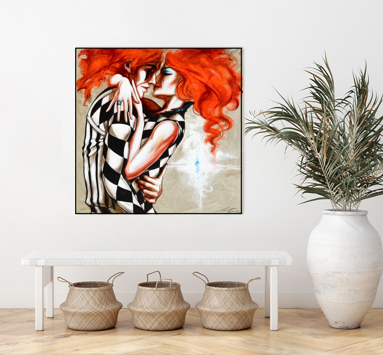 Flame by Marie Andrée Leblond on GIANT ART - orange men and women