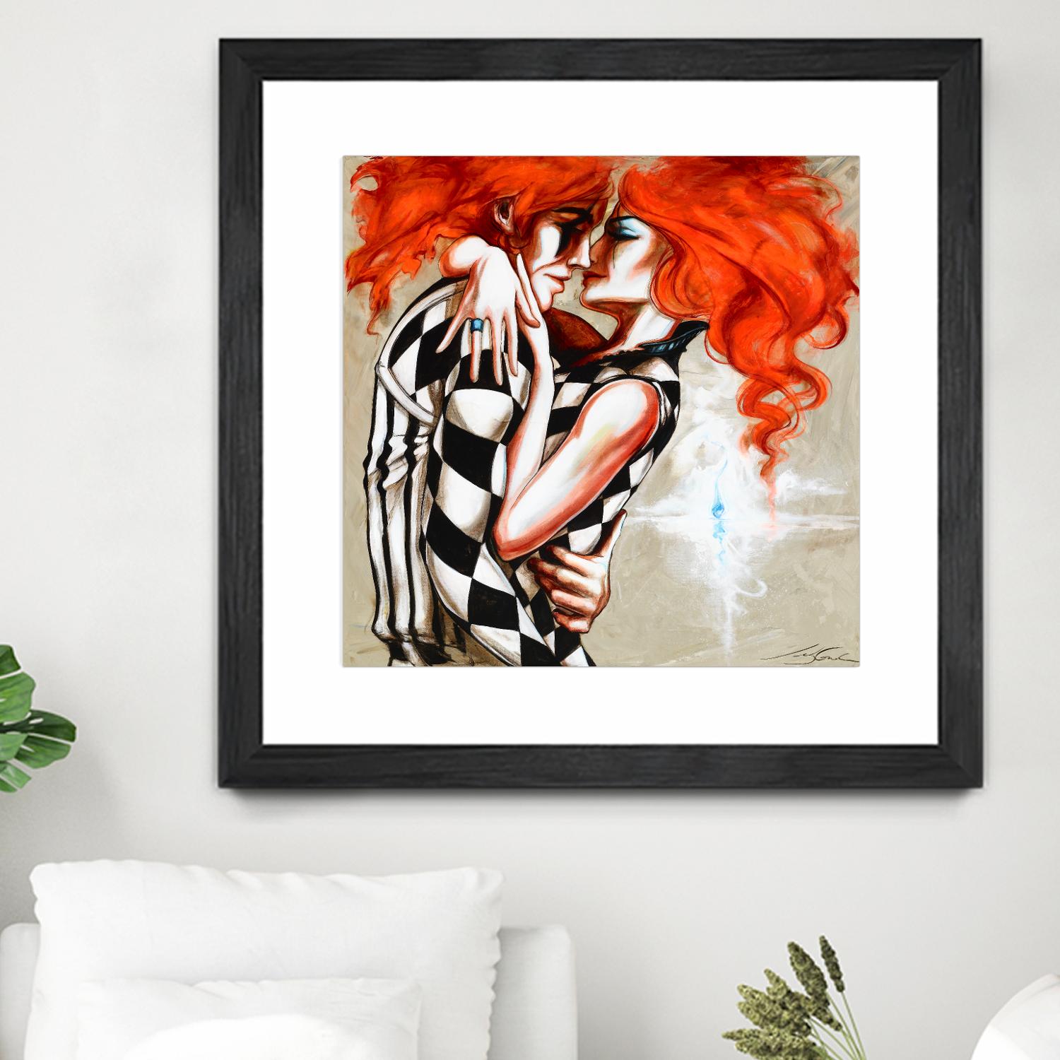 Flame by Marie Andrée Leblond on GIANT ART - orange men and women