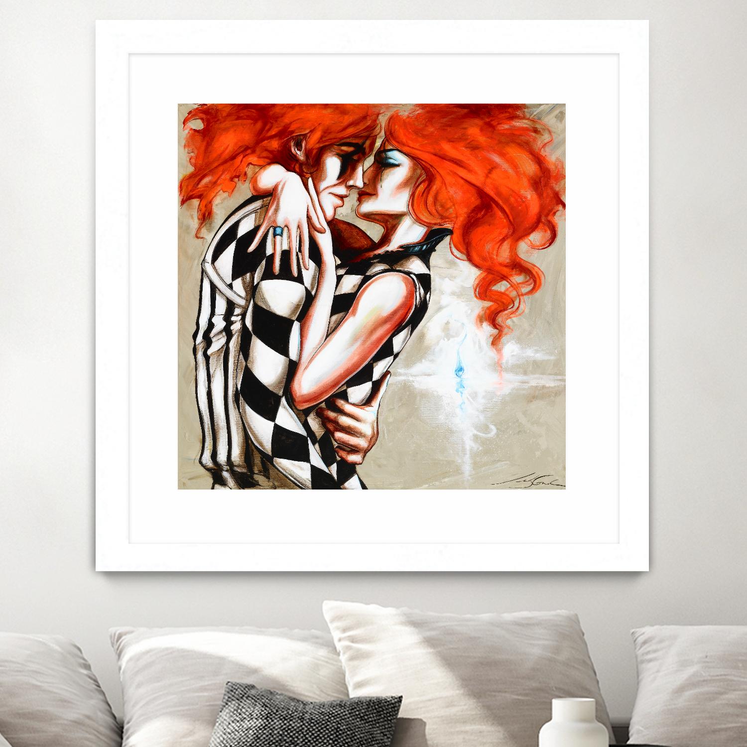 Flame by Marie Andrée Leblond on GIANT ART - orange men and women