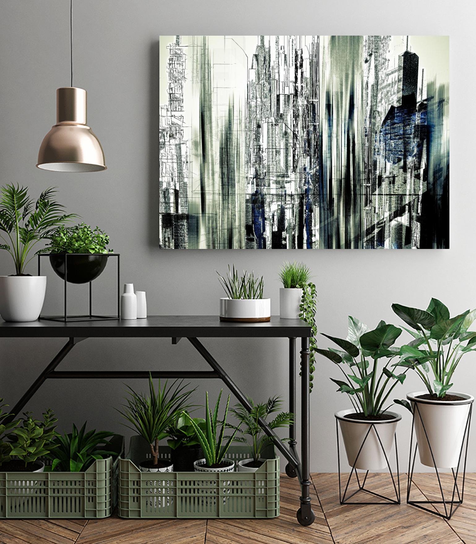 Abstract City Perspective II by Jean-François Dupuis on GIANT ART - white city scene