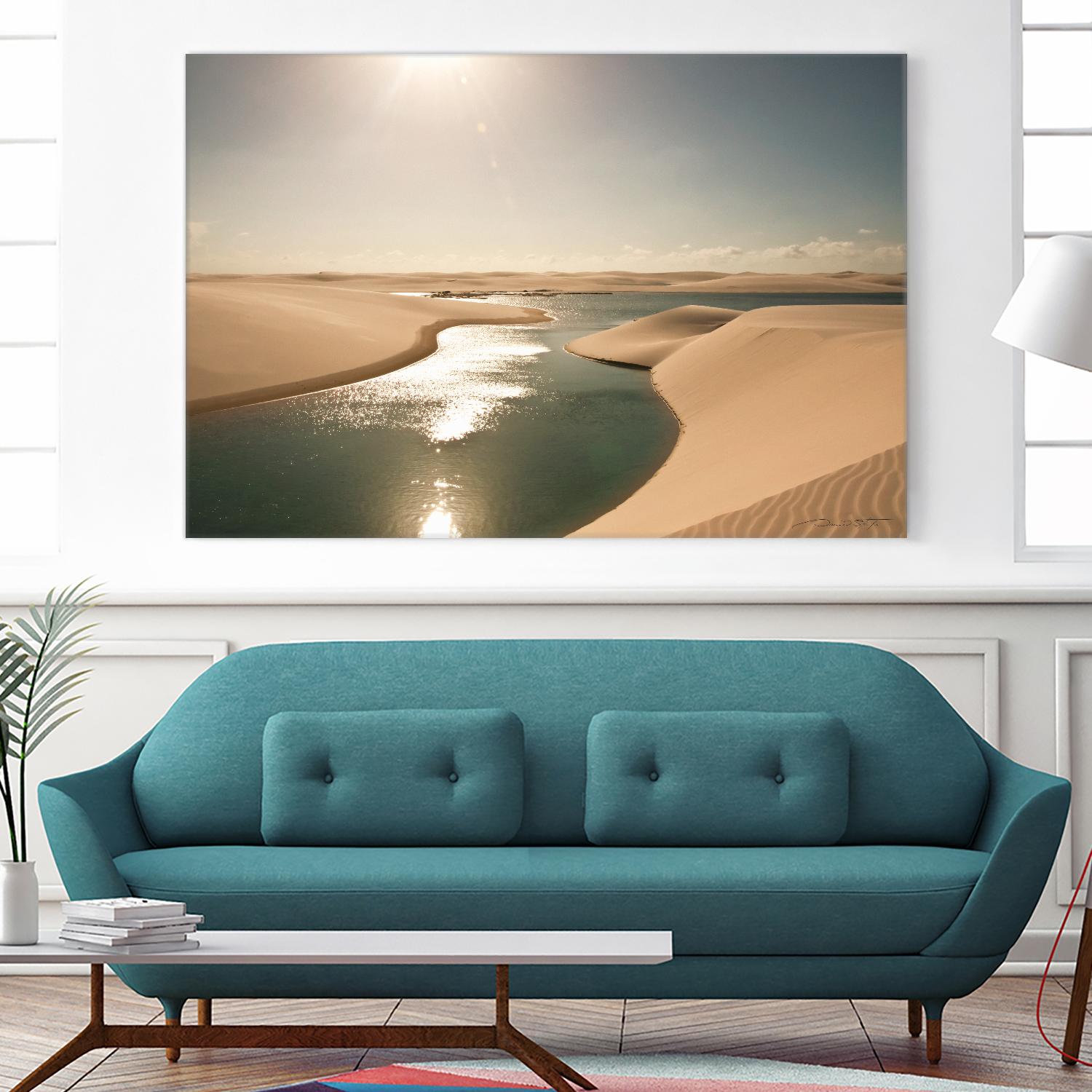 Soft Sunset by Daniel Stanford on GIANT ART - beige landscape river