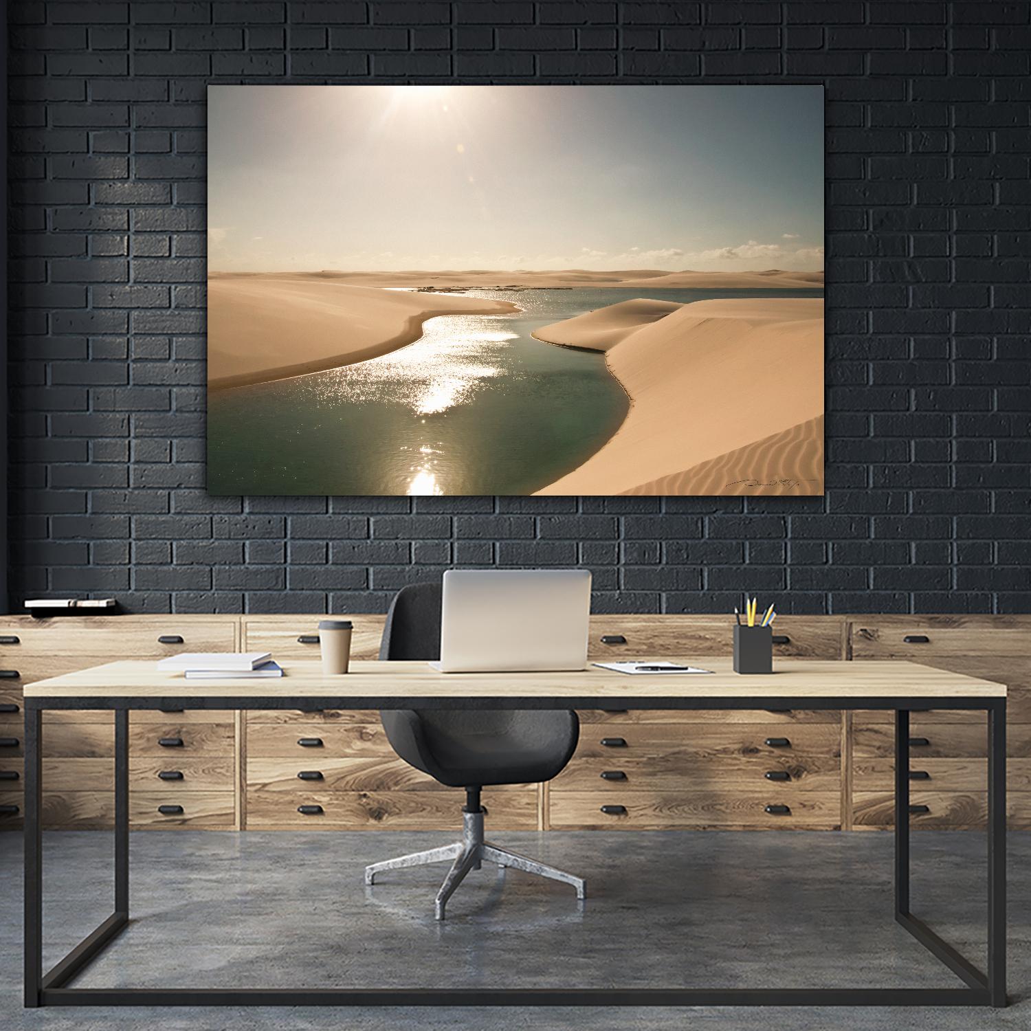 Soft Sunset by Daniel Stanford on GIANT ART - beige landscape river