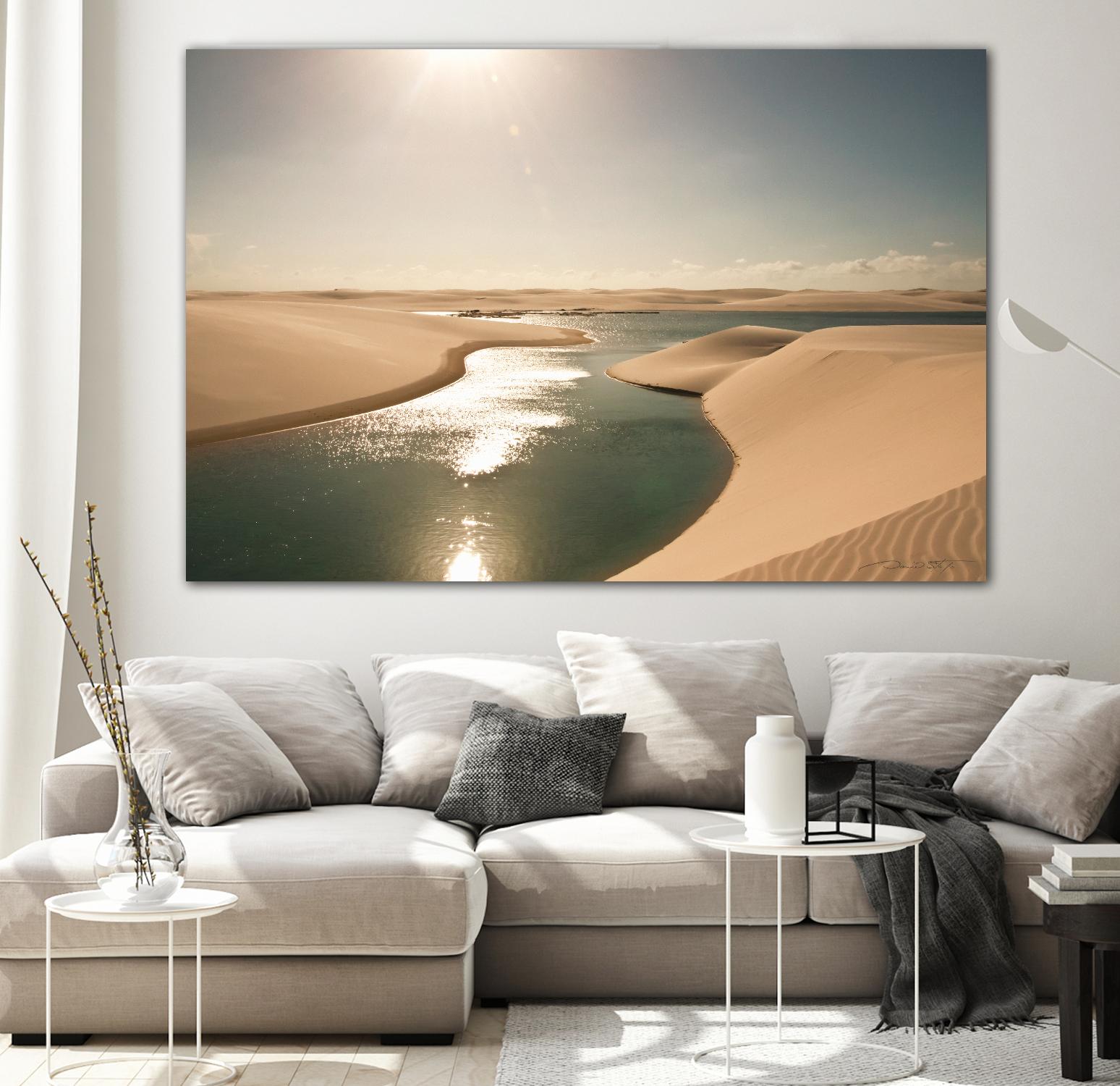 Soft Sunset by Daniel Stanford on GIANT ART - beige landscape river