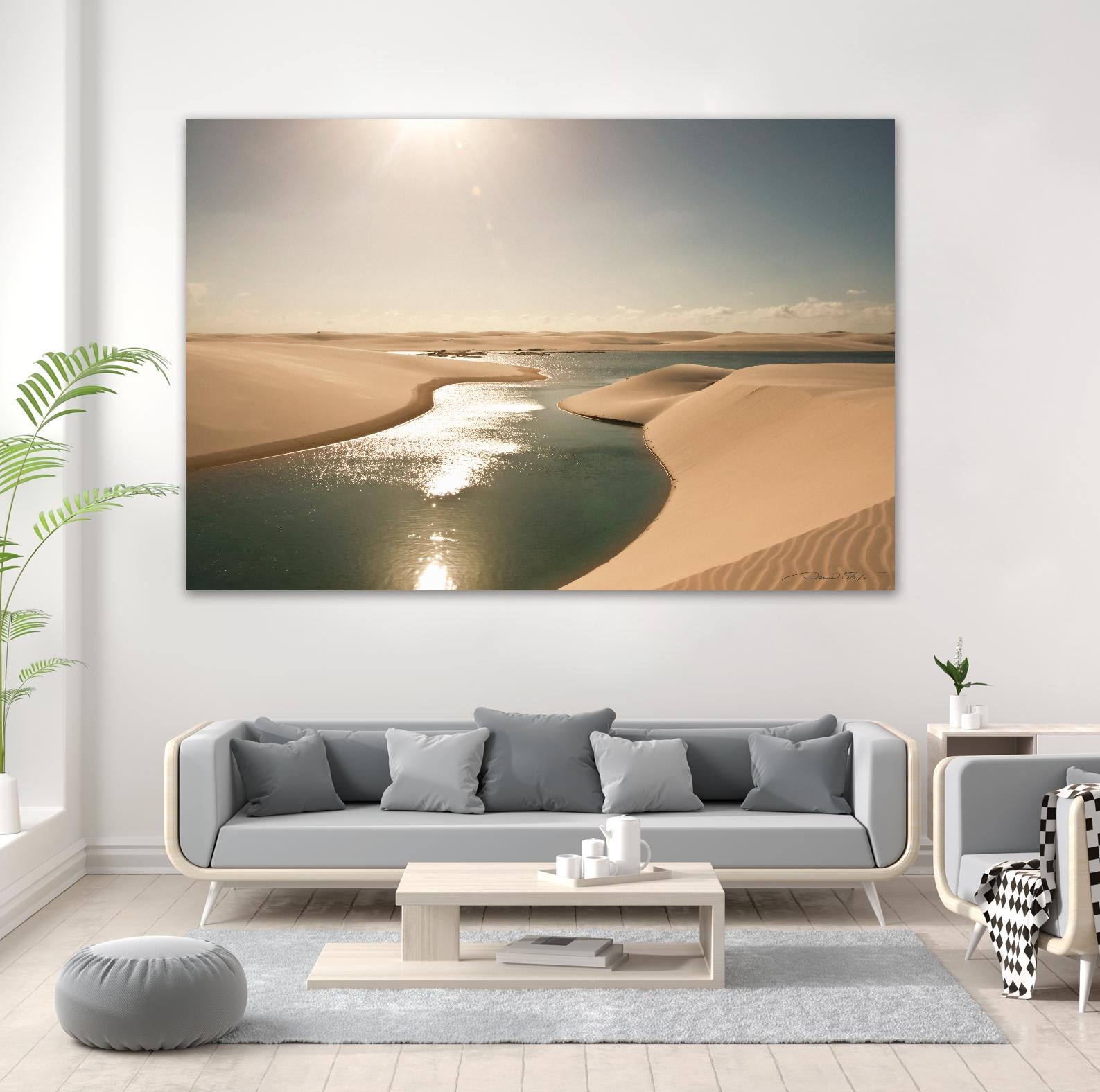Soft Sunset by Daniel Stanford on GIANT ART - beige landscape river