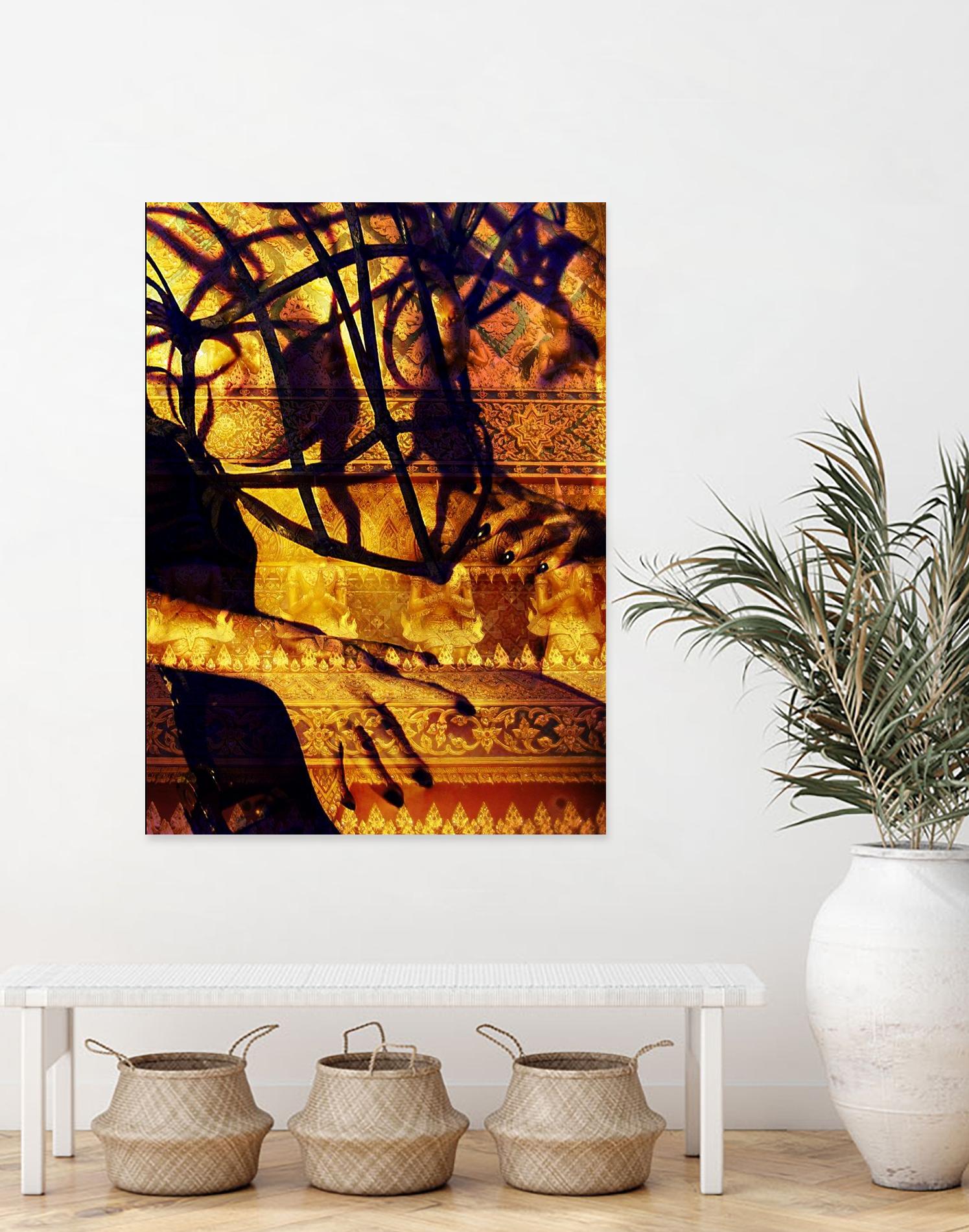 Body Temple Gold by Daniel Stanford on GIANT ART - black photo art