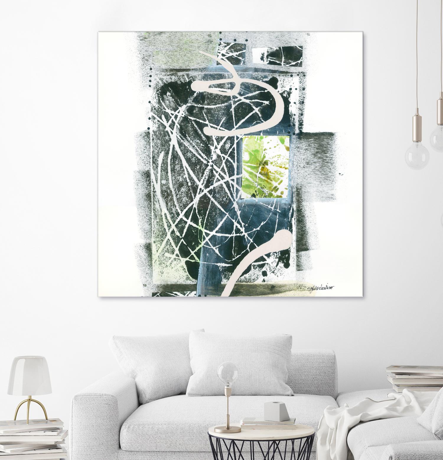 Sans titre by Sylvie Cloutier on GIANT ART - green abstract