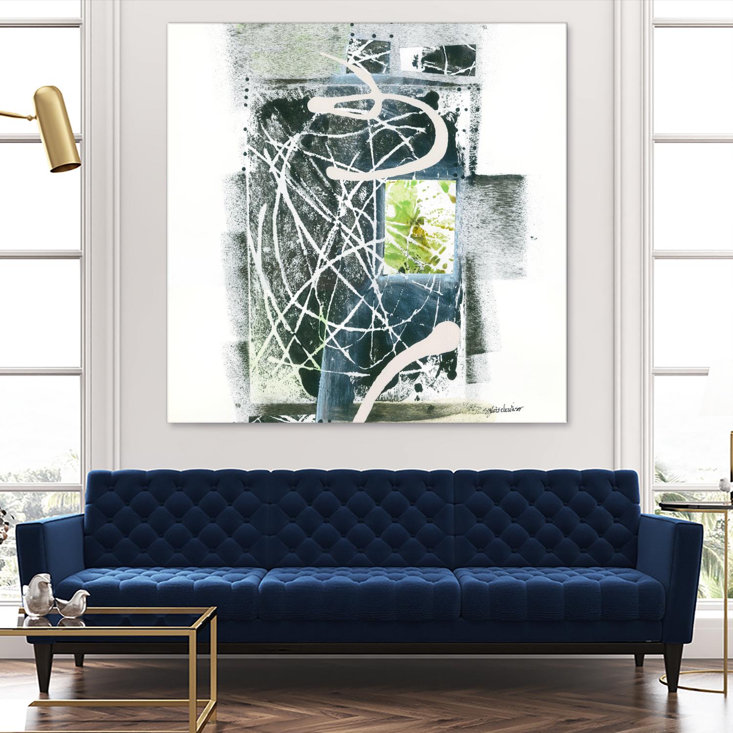 Sans titre by Sylvie Cloutier on GIANT ART - green abstract