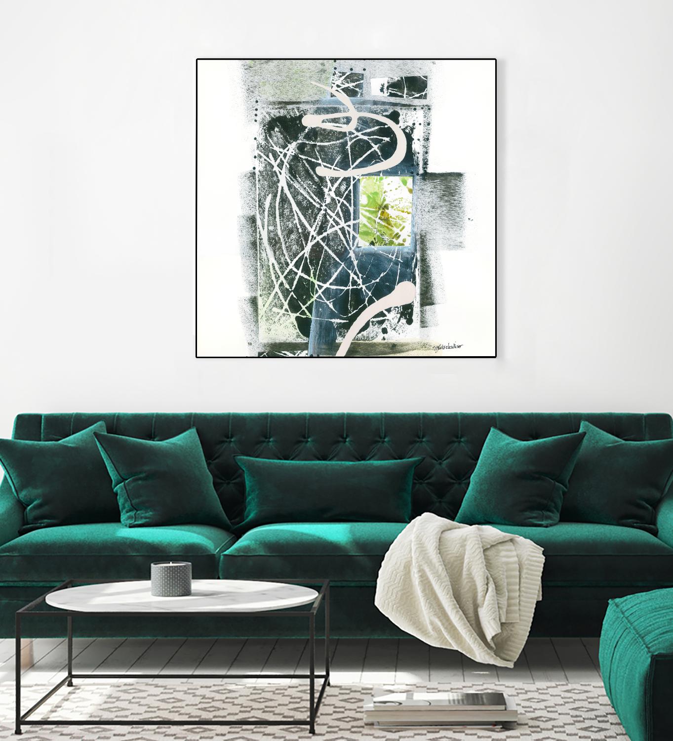 Sans titre by Sylvie Cloutier on GIANT ART - green abstract