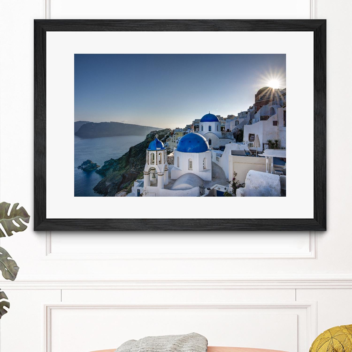 Beautiful blue domes of Santorini, Greece by Nick Jackson on GIANT ART - blue photographe