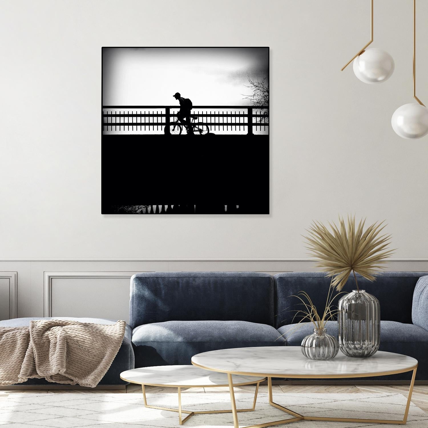 Lone Rider by Jean-François Dupuis on GIANT ART - white black & white bicyclette